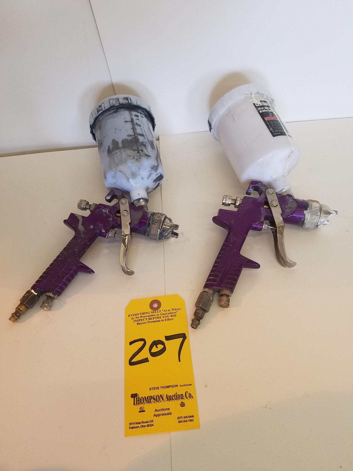 (2) Central Pneumatic Spray Guns