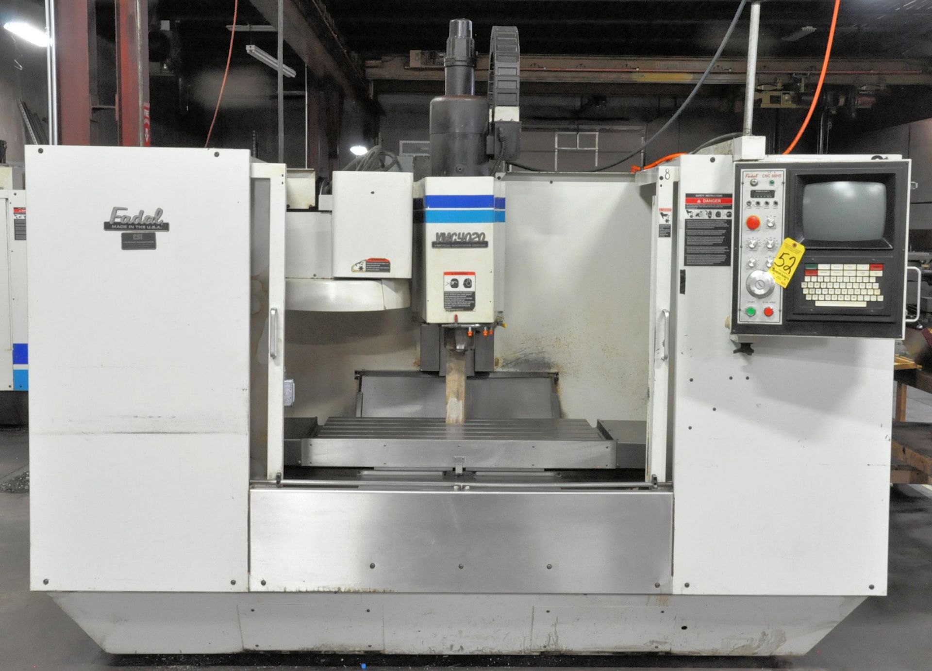 Fadal Model VMC 4020 Vertical Machining Center, s/n 9512511, New 1996,, Fadal 88HS CNC Control, 40