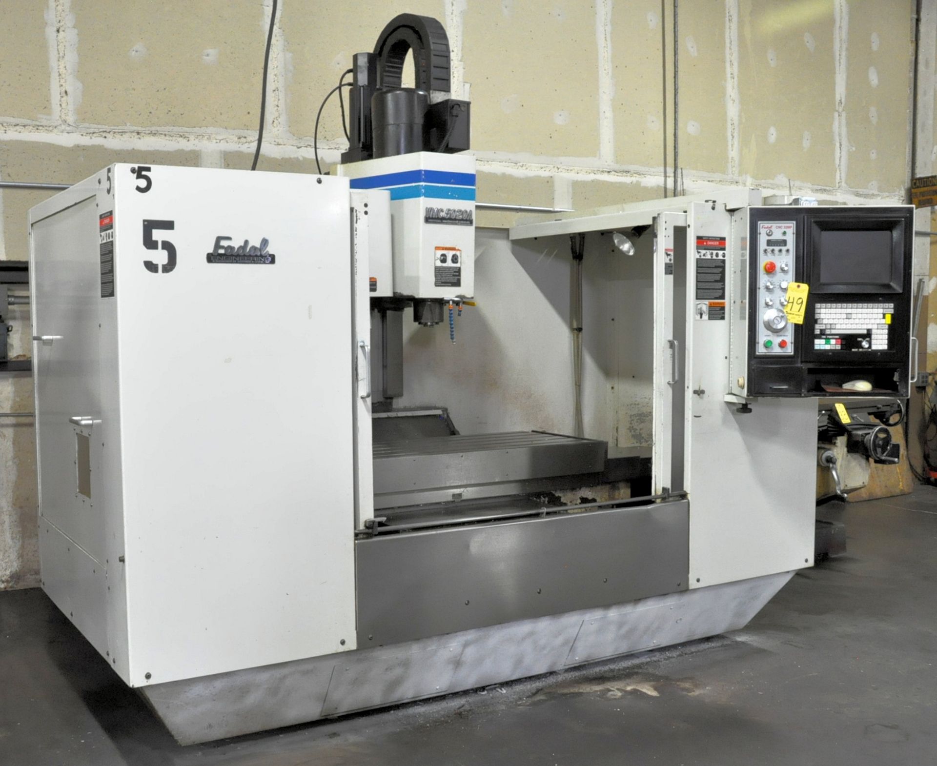 Fadal VMC 5020A CNC Vertical Machining Center, S/n 9712945, New 1998, Fadal 32MP CNC Control, 40 - Bild 4 aus 7