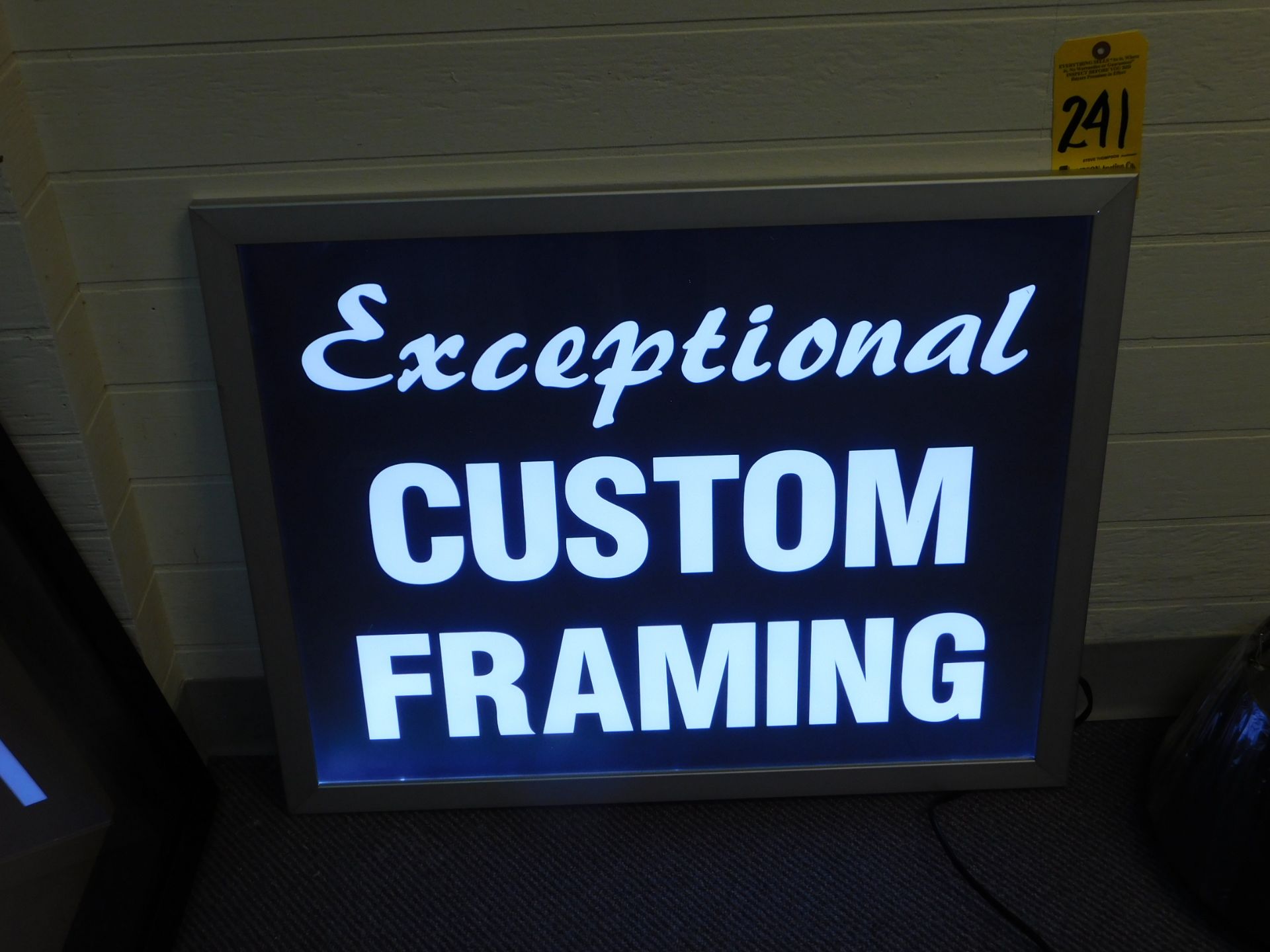 Lighted Exceptional Custom Framing Sign