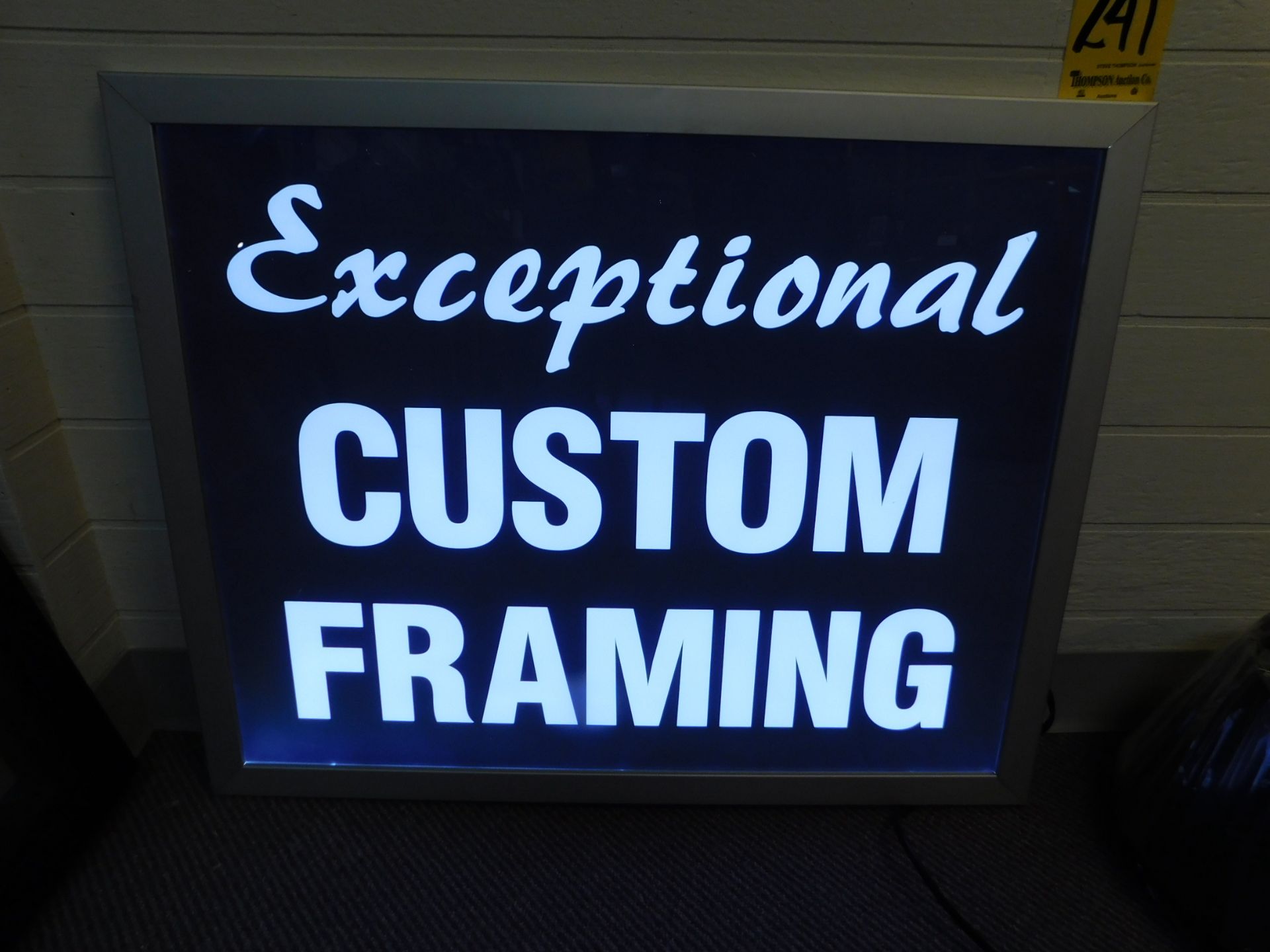 Lighted Exceptional Custom Framing Sign - Image 2 of 2