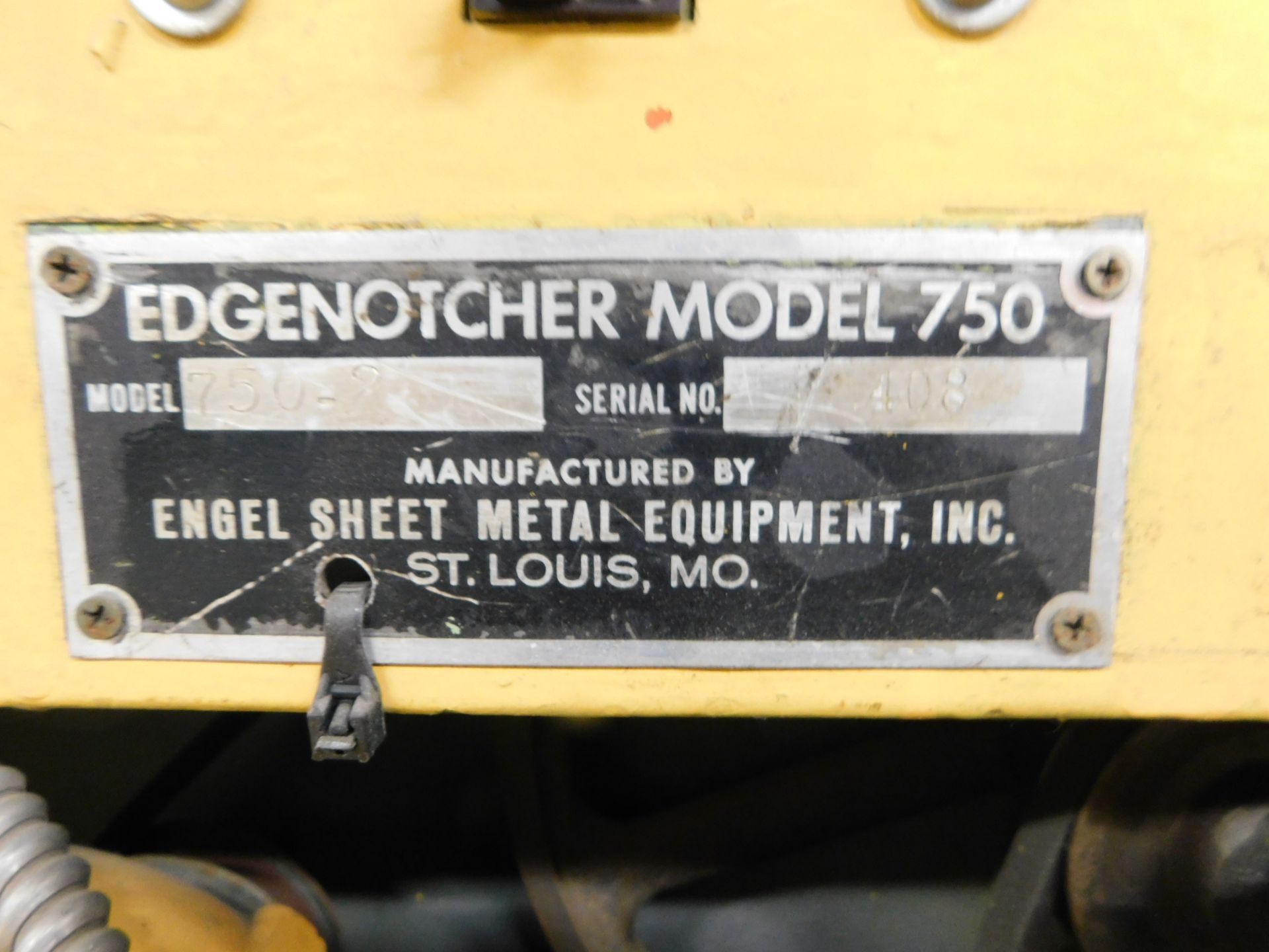 Engel Model 750-1 Edge Notcher, s/n 408, 110/1/60 AC, Springfield Location - Image 7 of 7