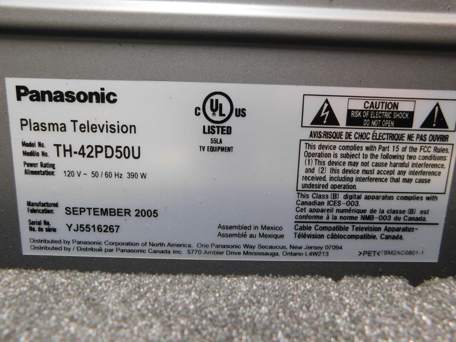 Scorpion Shipping Case with Panasonic TH-42PD50U, 42 In Plasma Flat Screen TV - Image 4 of 4