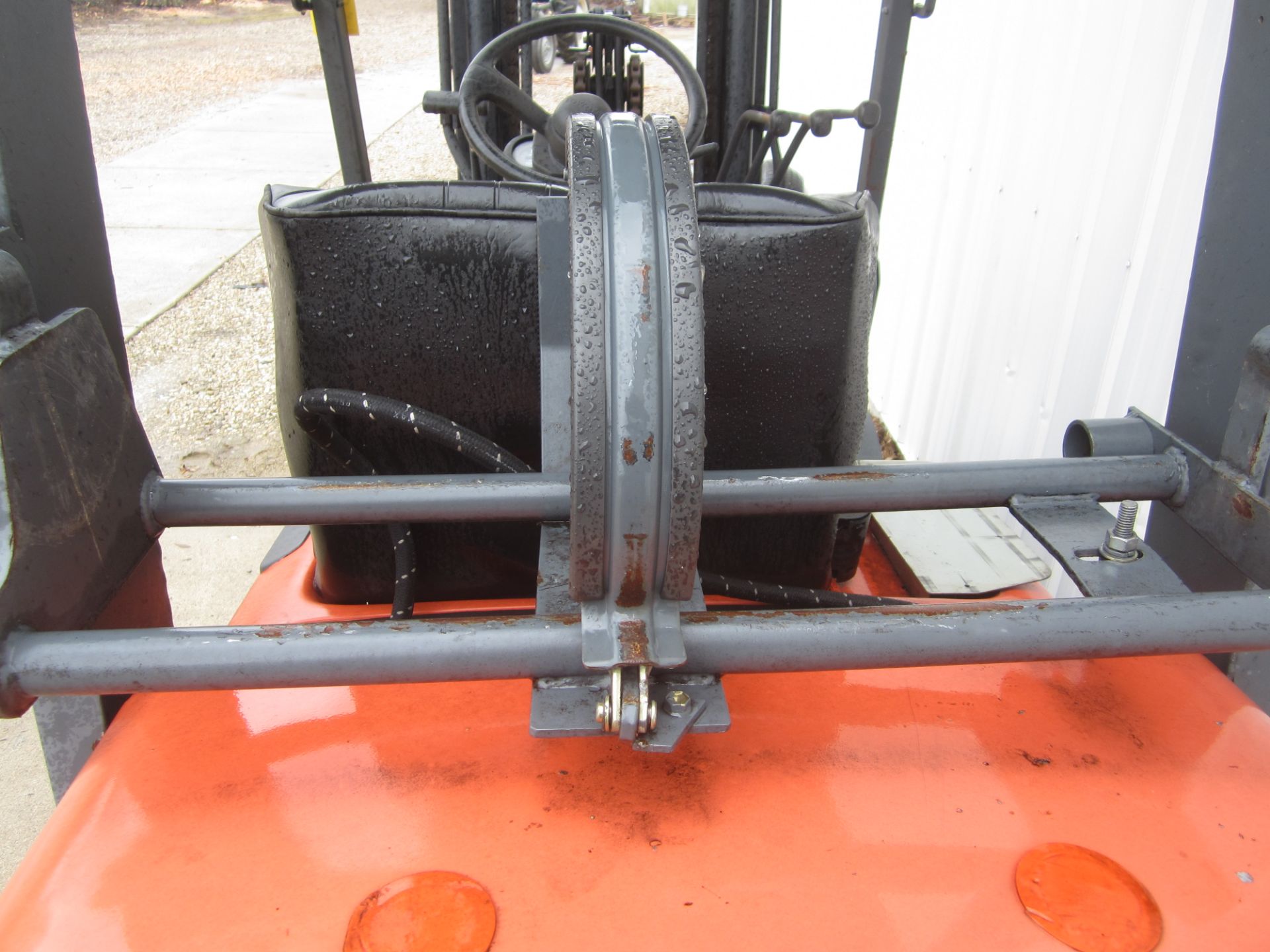 Toyota Model 42-6FGCU30 Fork Lift, s/n 61221, 5,800 Lb. Capacity, LP, Hard Tire, 3-Stage Mast, - Image 6 of 10