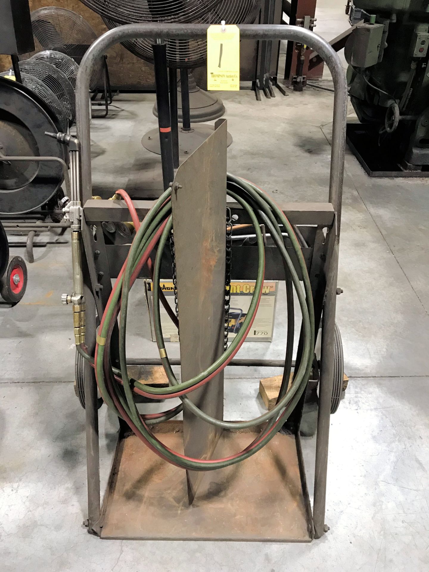 Lot-Oxygen/Acetylene Hose, Gages, Torch and Tank Cart, (Tanks Not Included)