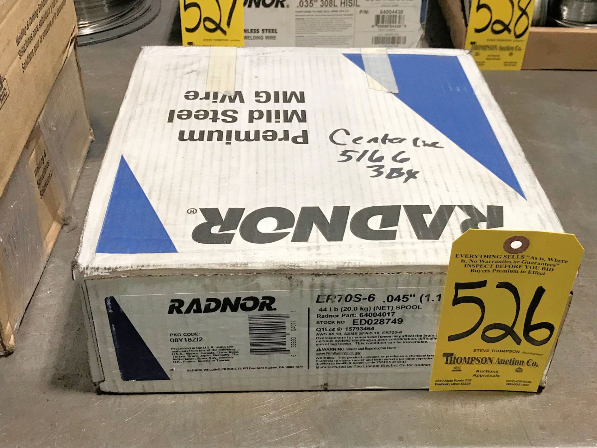 Box of Radnor ER70S-6, .045" Mig Wire