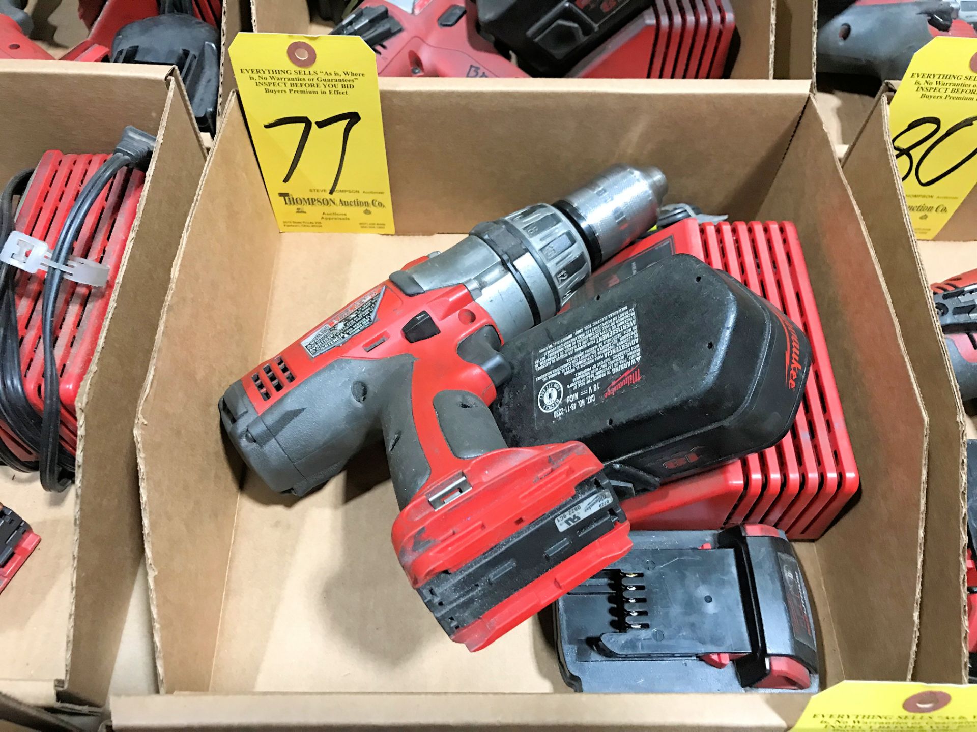 Milwaukee 12v 1/2" Cordless Drill with (2) Batteries and (1) Charger in (1) Box