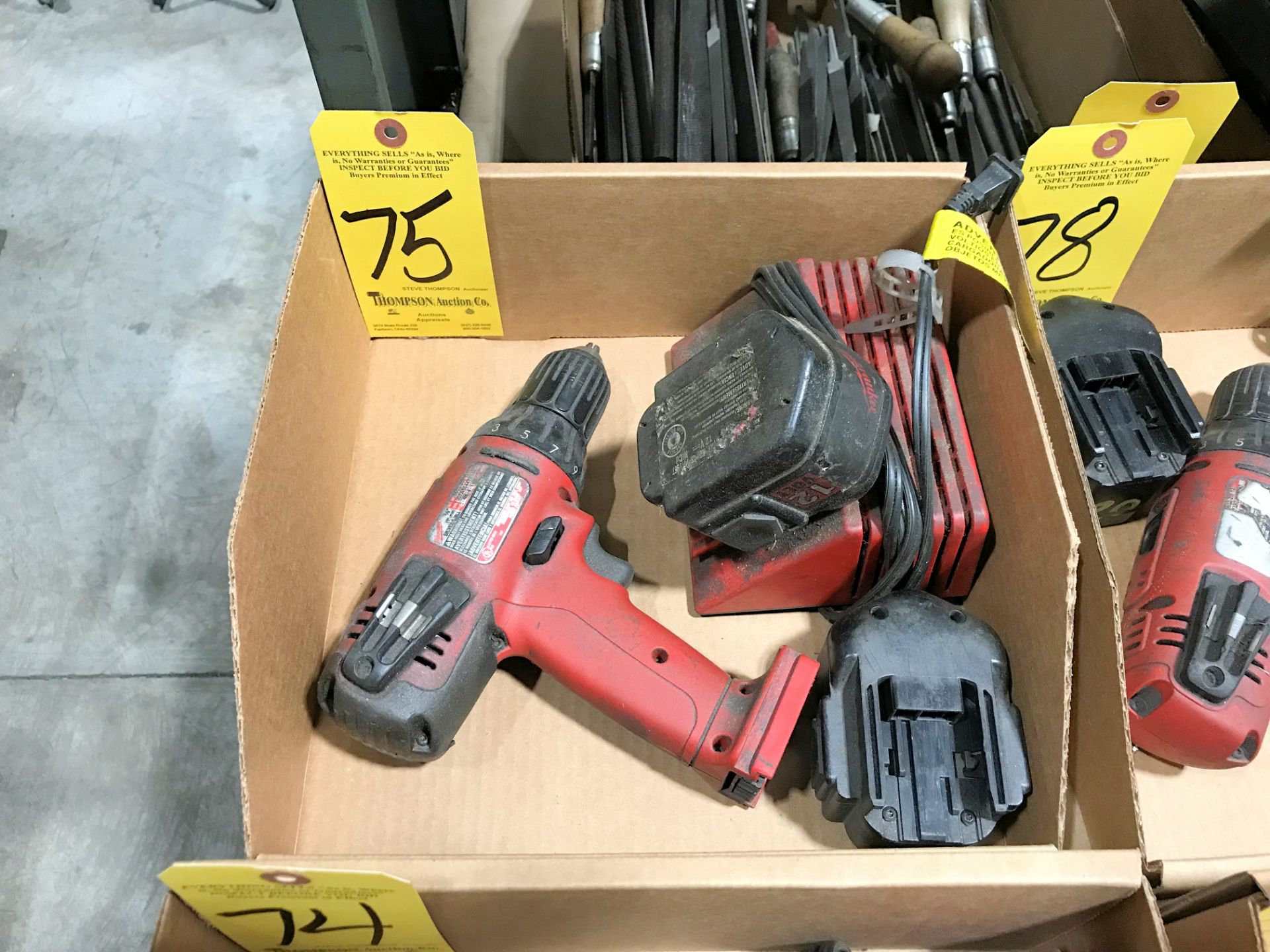 Milwaukee 12v 3/8" Cordless Drill with (2) Batteries and (1) Charger in (1) Box