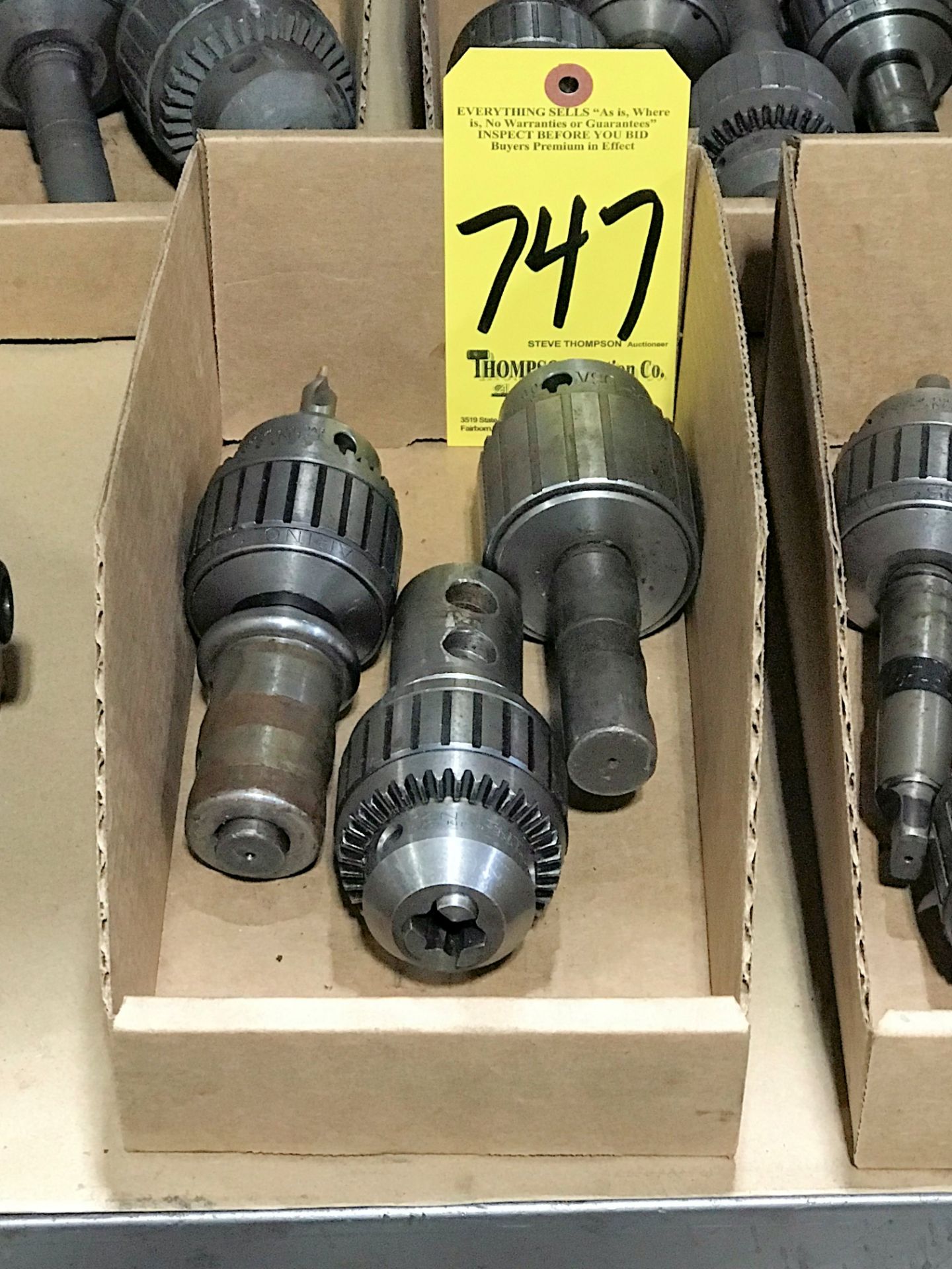 Lot-(2) Jacobs 14N and (1) No. 36 Drill Chucks in (1) Box