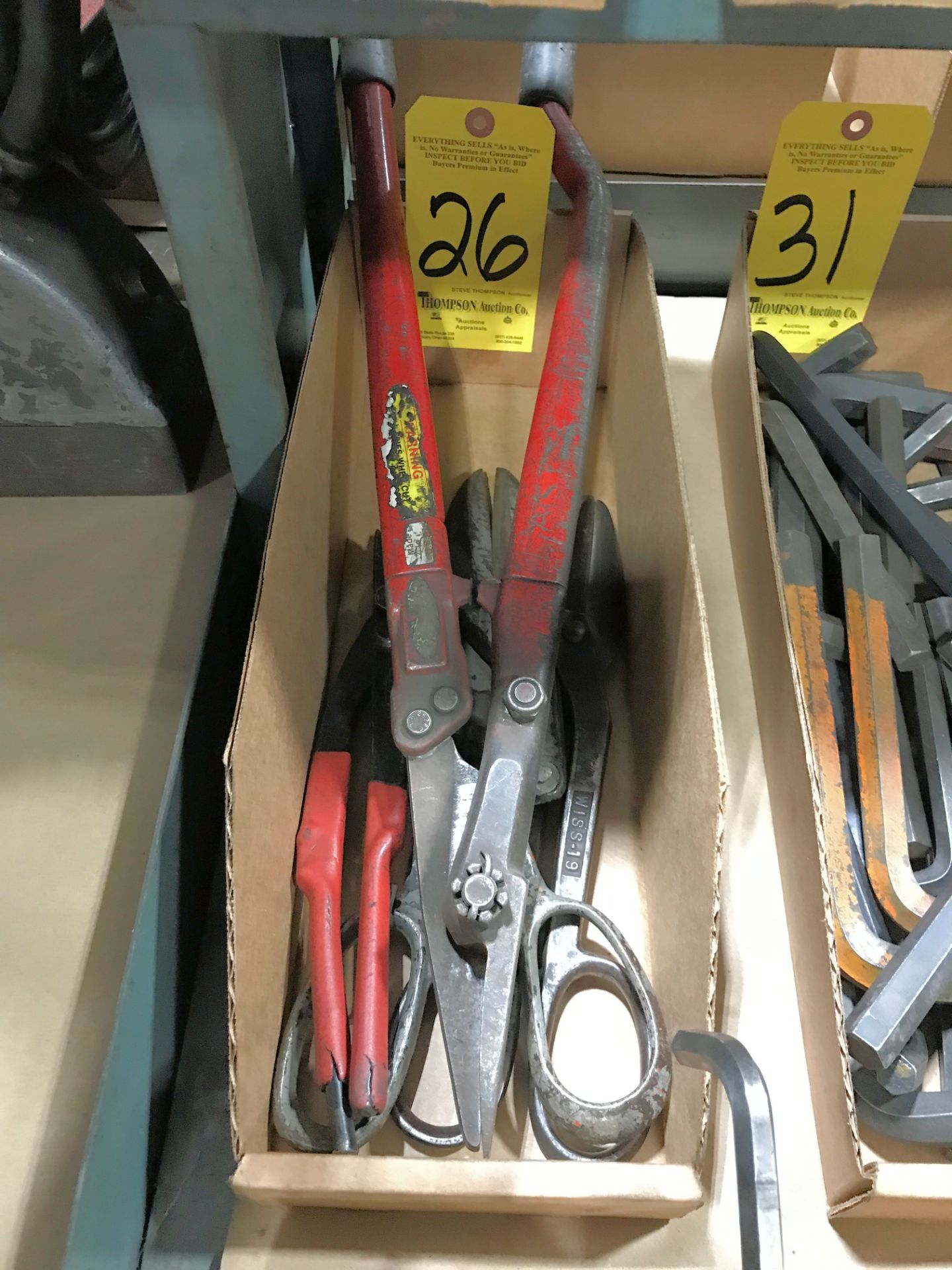 Lot-Sheet Metal Shears and Snips in (1) Box