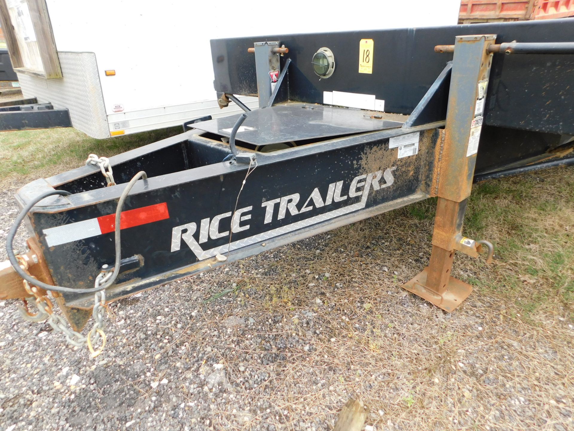 2015 Rice Trailers Tandem Axle Flat Bed Trailer, VIN 4RWR22021FH007796, Wooden Deck, 20 ft. Long, - Image 10 of 12