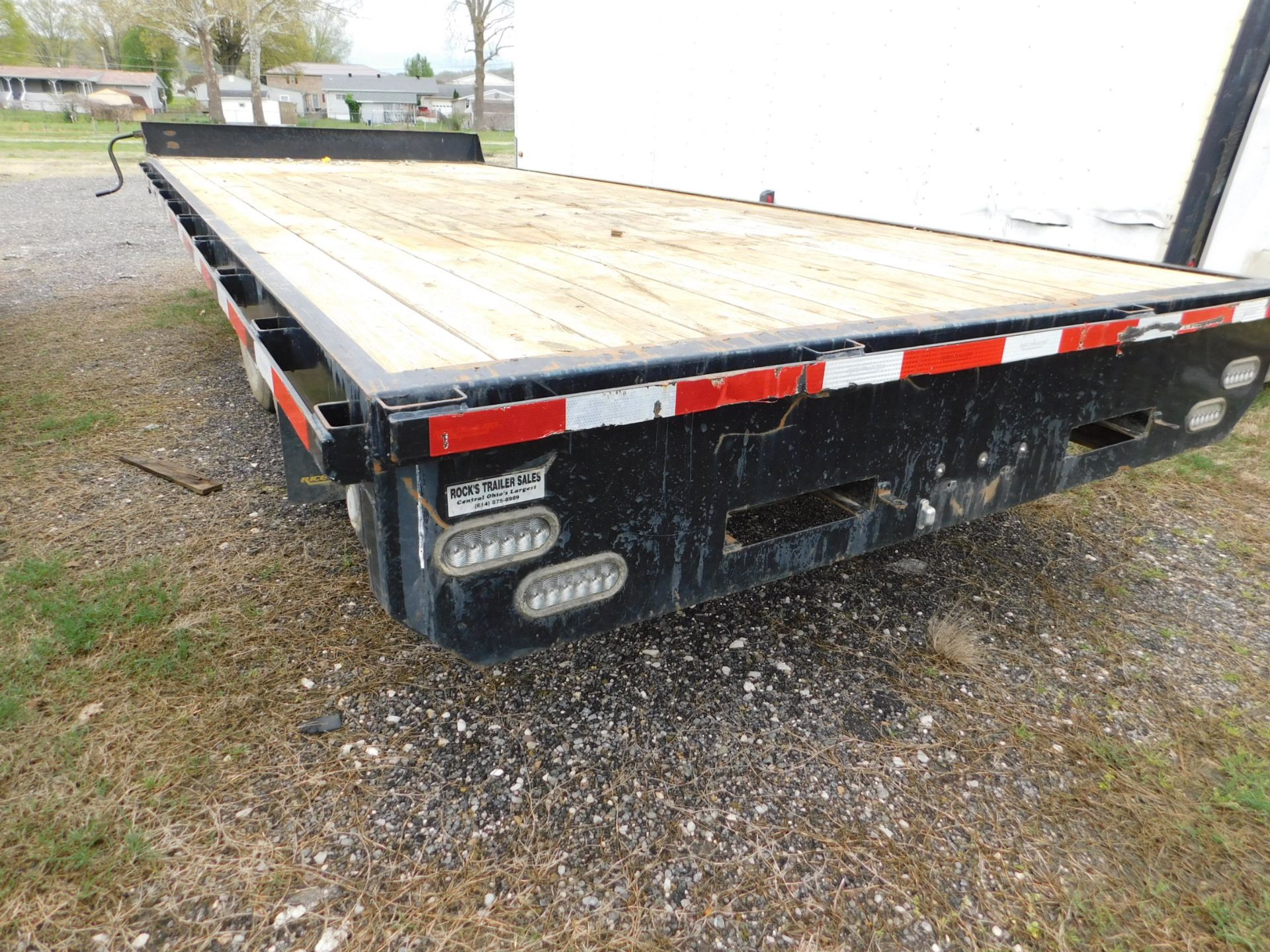 2015 Rice Trailers Tandem Axle Flat Bed Trailer, VIN 4RWR22021FH007796, Wooden Deck, 20 ft. Long, - Image 4 of 12