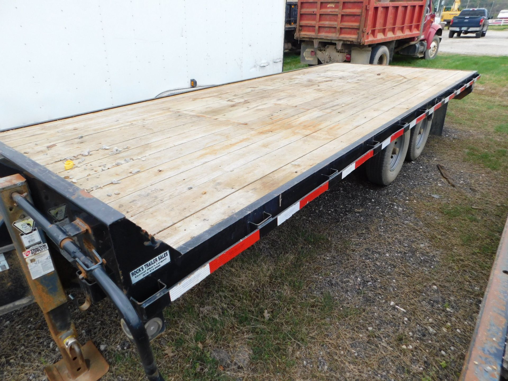 2015 Rice Trailers Tandem Axle Flat Bed Trailer, VIN 4RWR22021FH007796, Wooden Deck, 20 ft. Long, - Image 2 of 12