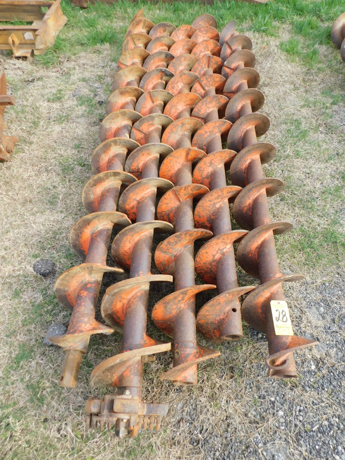 (5) Augers, 11" Diameter x 10' Long with Boring Head