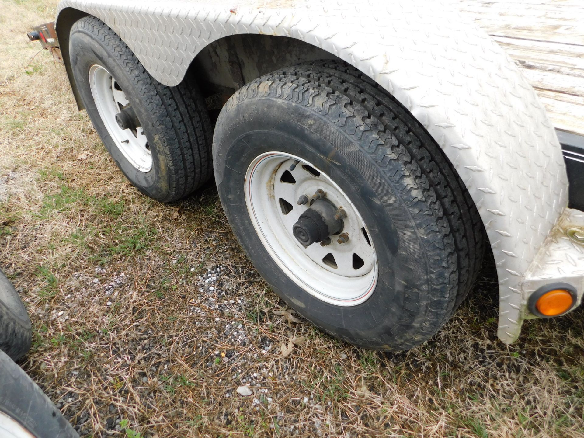 PJ Tandem Axle Equipment Trailer, Wooden Deck, 18 ft. Overall Length, 16 ft. Deck, 2 ft. Beavertail, - Image 7 of 11