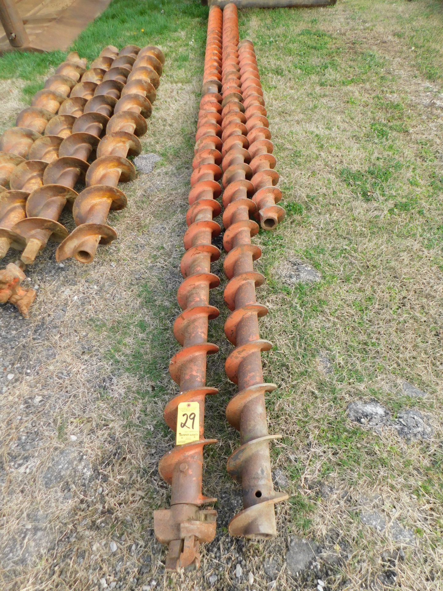 (5) Augers, 7" Diameter x 10' Long with Boring Head