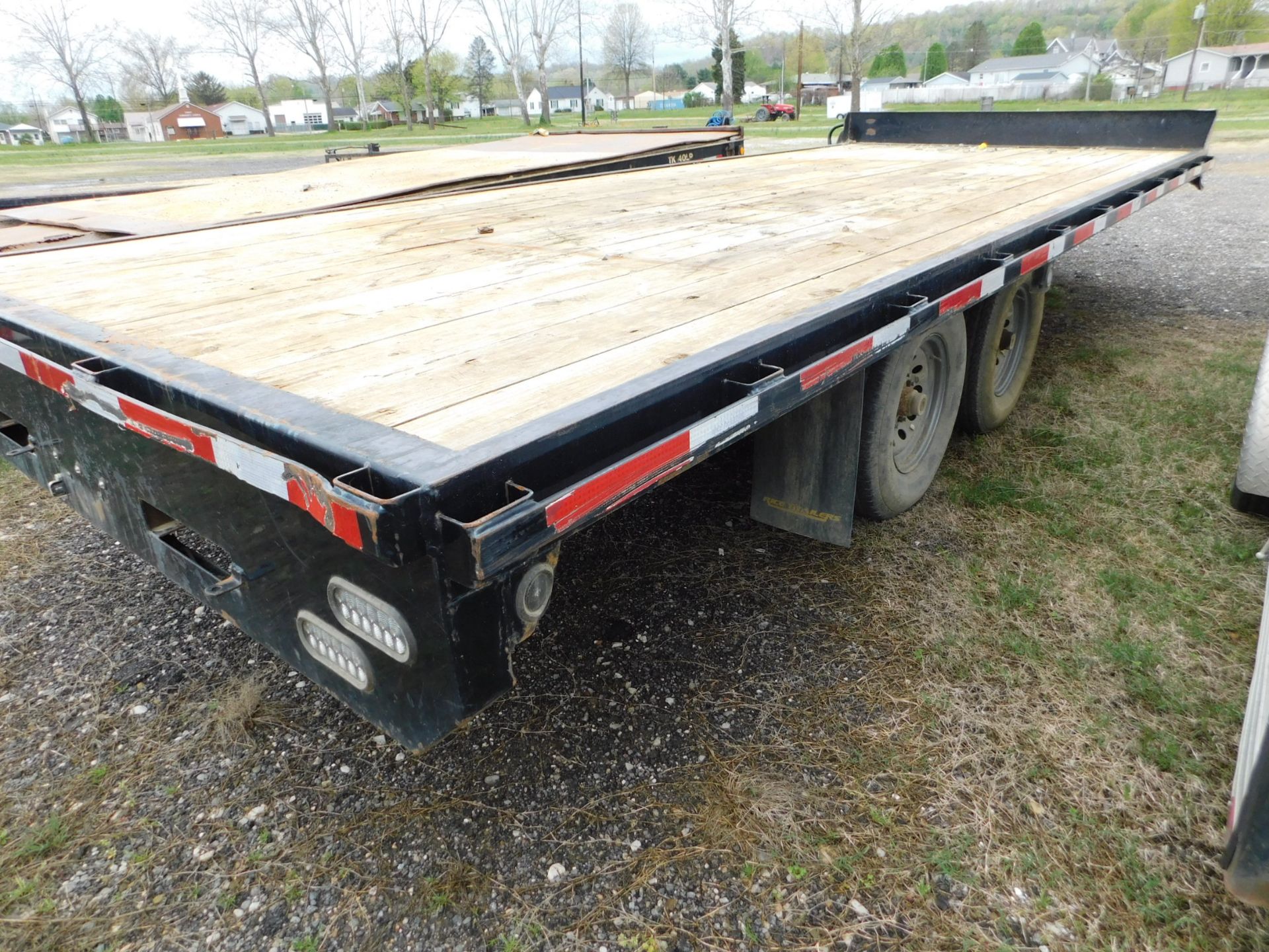 2015 Rice Trailers Tandem Axle Flat Bed Trailer, VIN 4RWR22021FH007796, Wooden Deck, 20 ft. Long, - Image 5 of 12