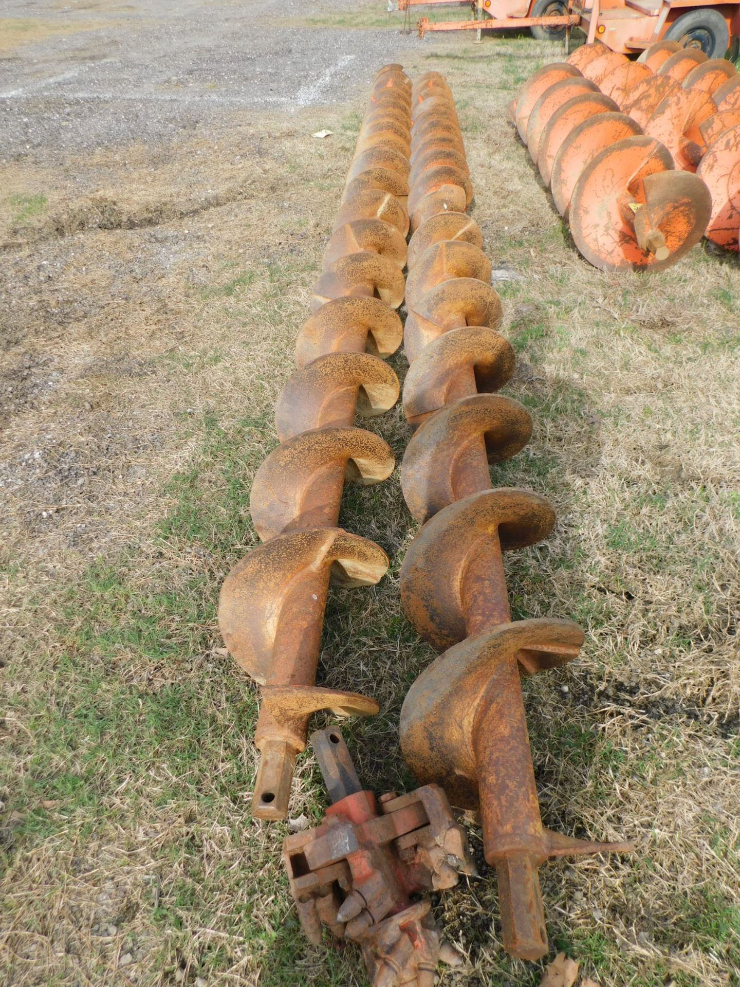 (4) Augers, 14" Diameter x 10' Long with Boring Head