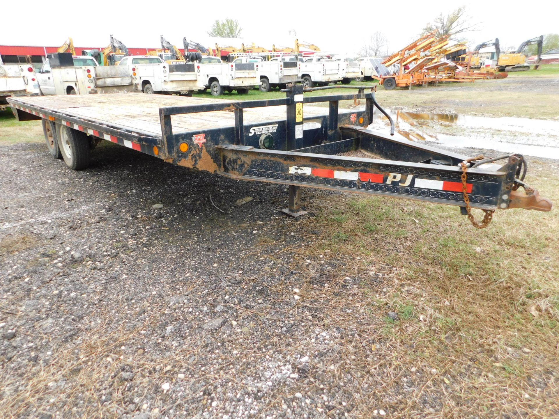 2008 PJ Tandem Axle Flat Bed Trailer, VIN 4P5F8202781119790, Wooden Deck, 20 ft. Long, 7 1/2ft.