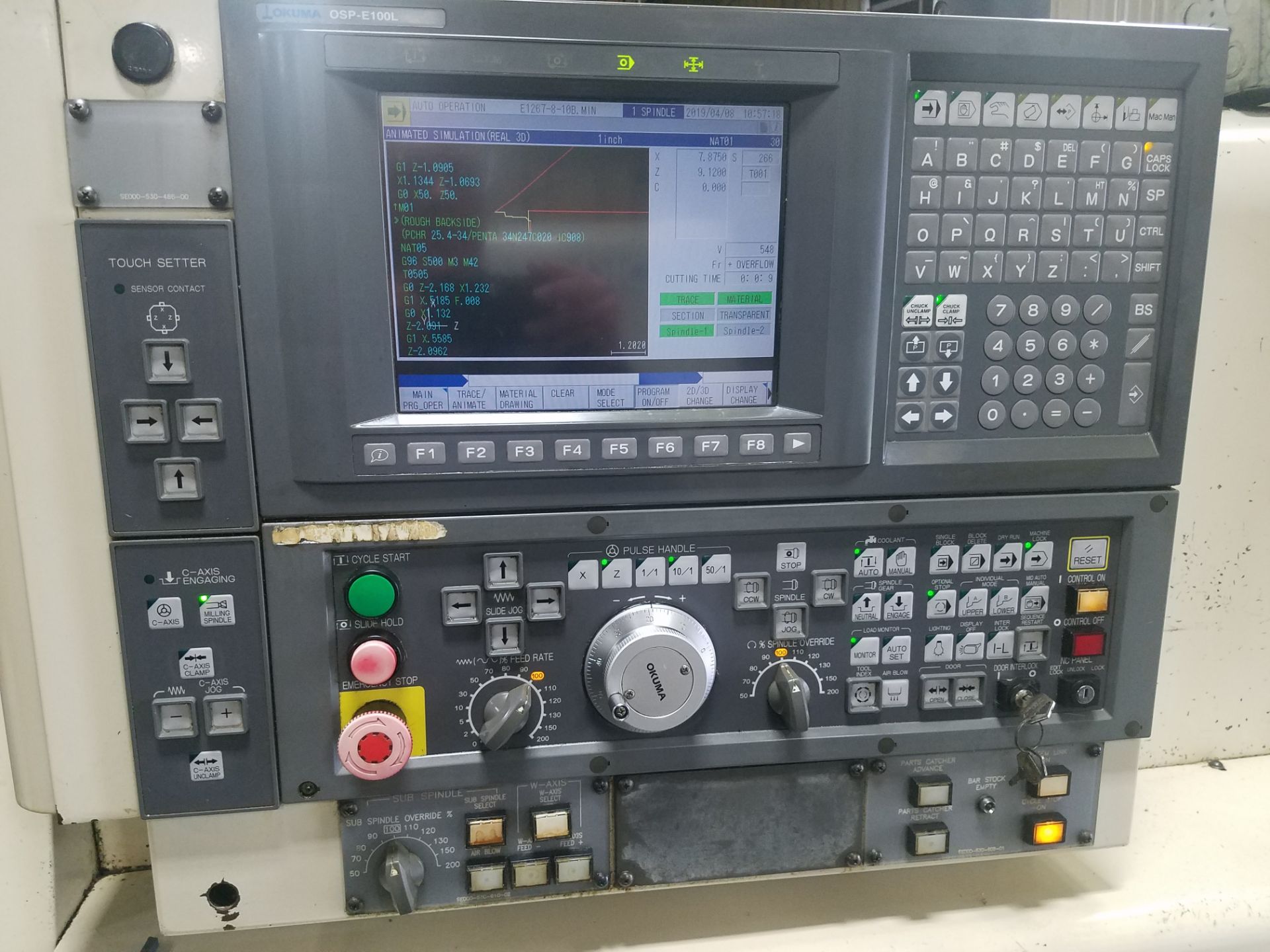 Okuma Captain L370MW CNC Turning Center, s/n 01-2002-0301, OSP-E100L CNC Control, Machine Series - Bild 3 aus 5