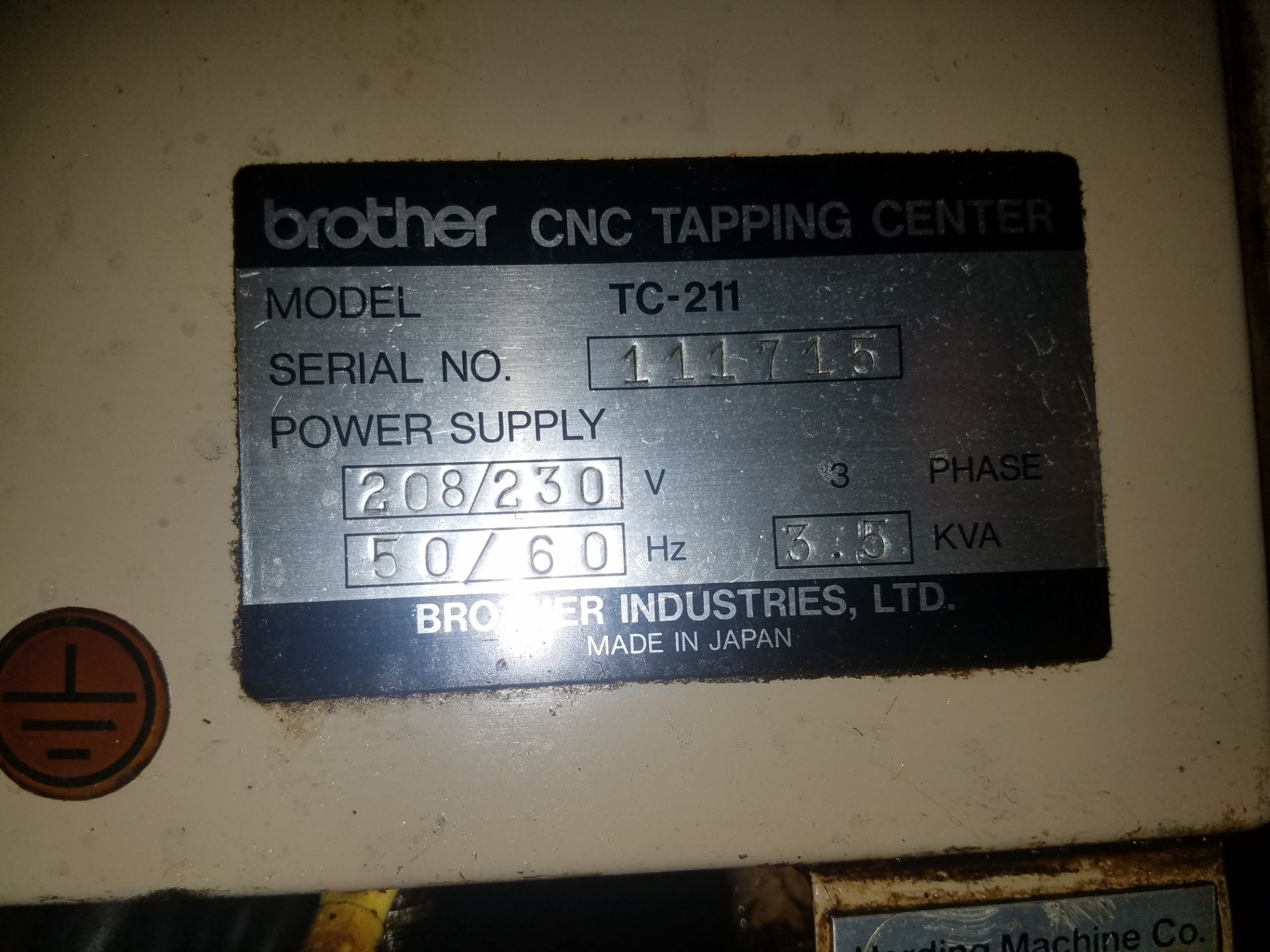 Brother Model TC-211 CNC Drill and Tap Machine, Not in Service, Parts Machine, s/n 111715 - Image 3 of 3