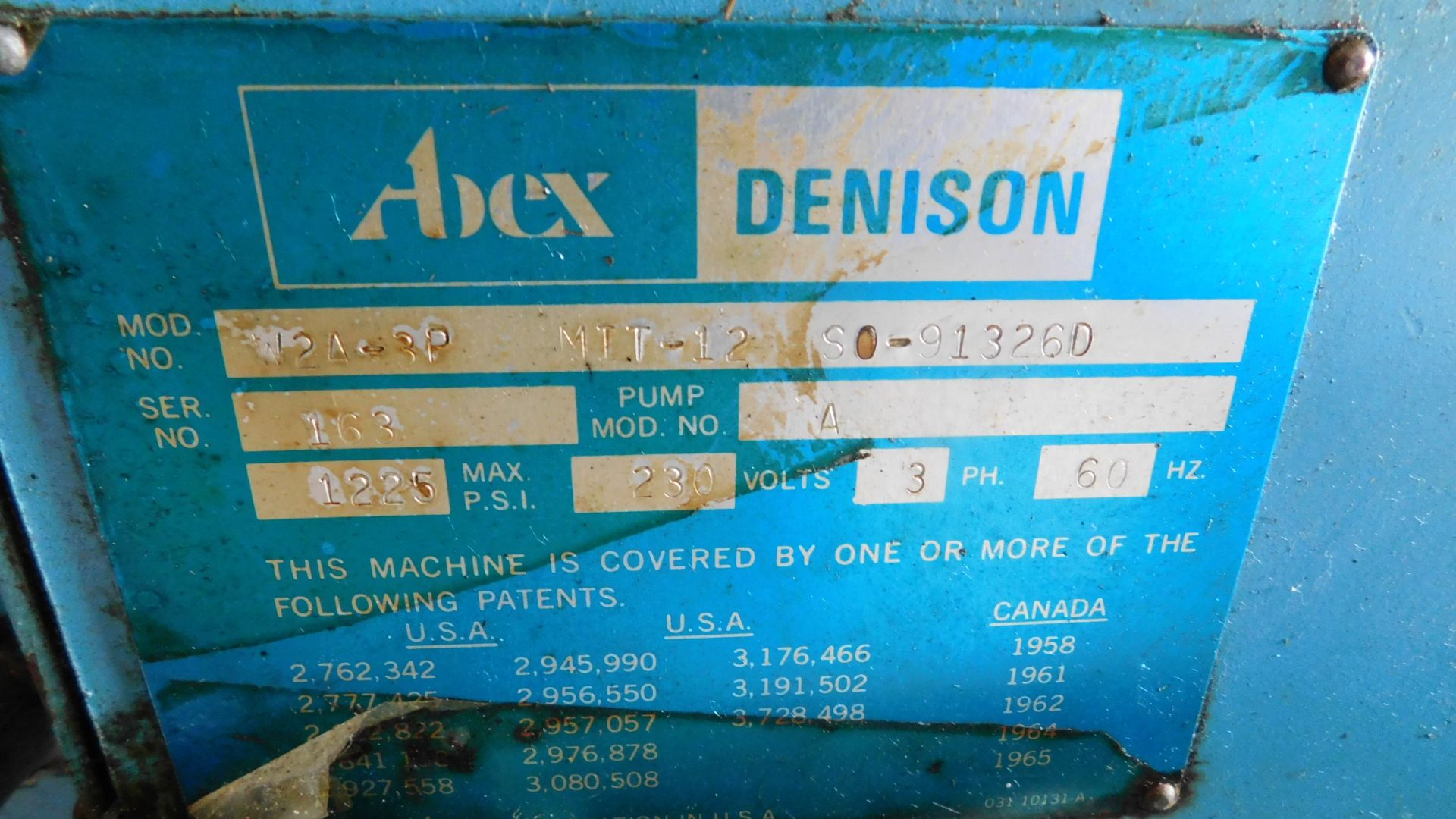 Dennison 3 Ton C-Frame Hydraulic Press, s/n 153 - Image 3 of 3