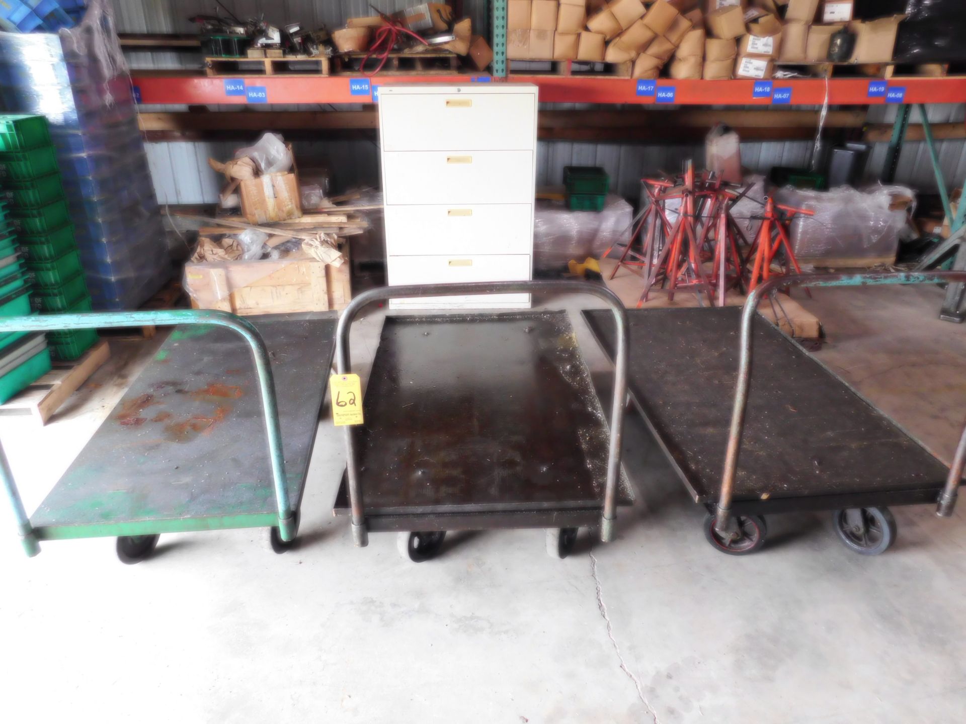 (3) Warehouse Carts