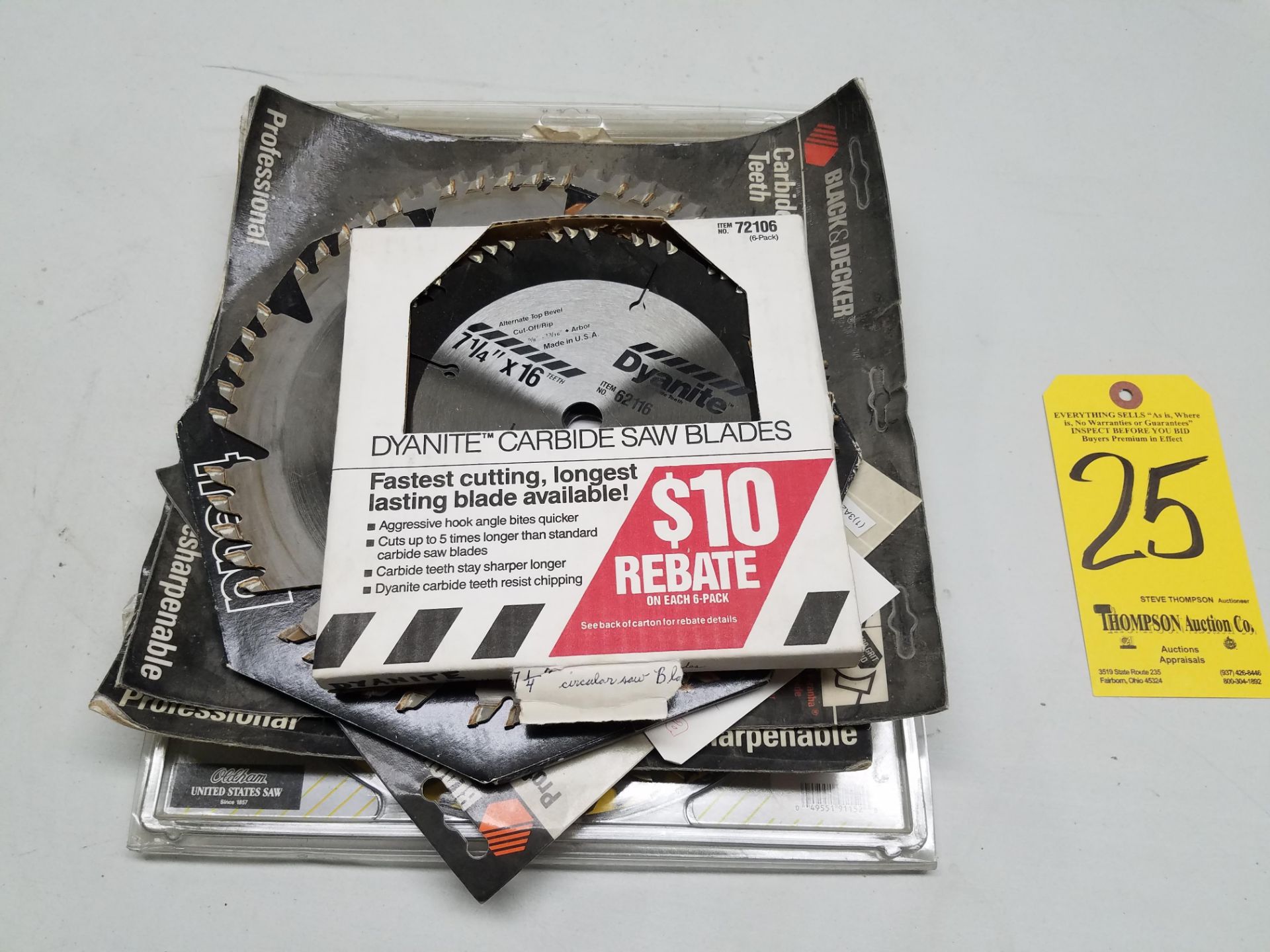 Miscellaneous Carbide Tipped Saw Blades, Portion New
