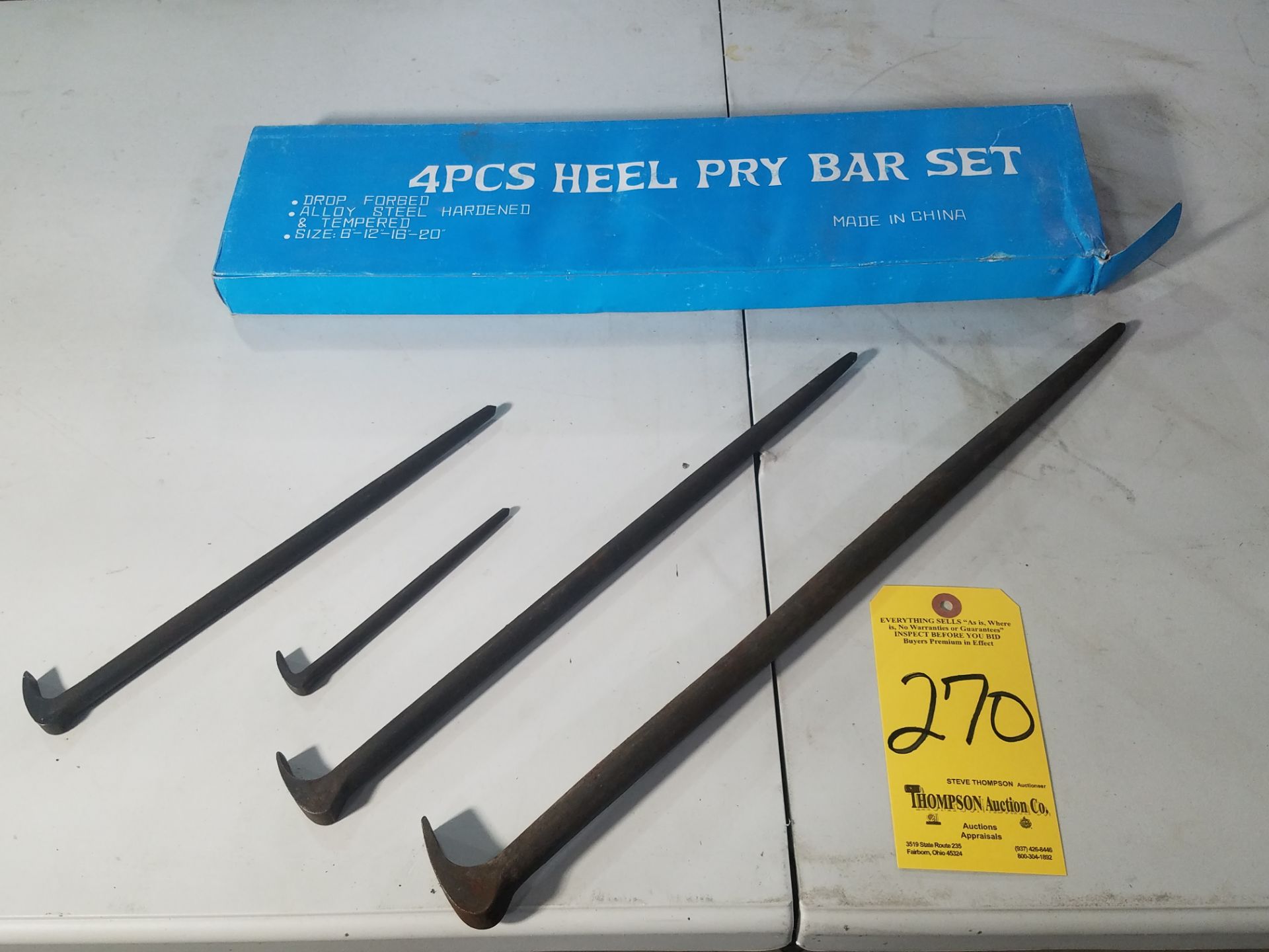 Heel Pry Bar Set, New in Box, 6", 12", 16", 20"