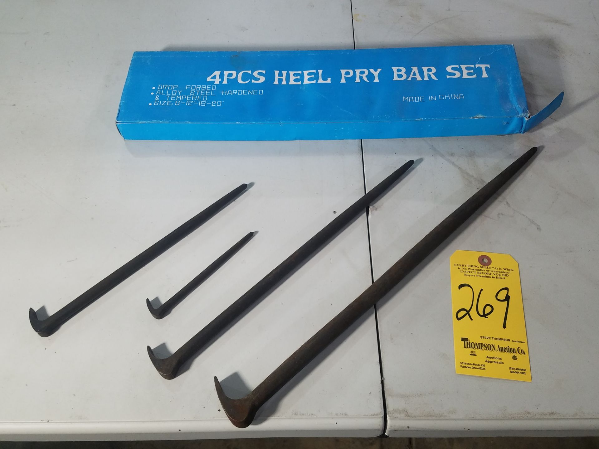 Heel Pry Bar Set, New in Box, 6", 12", 16", 20"