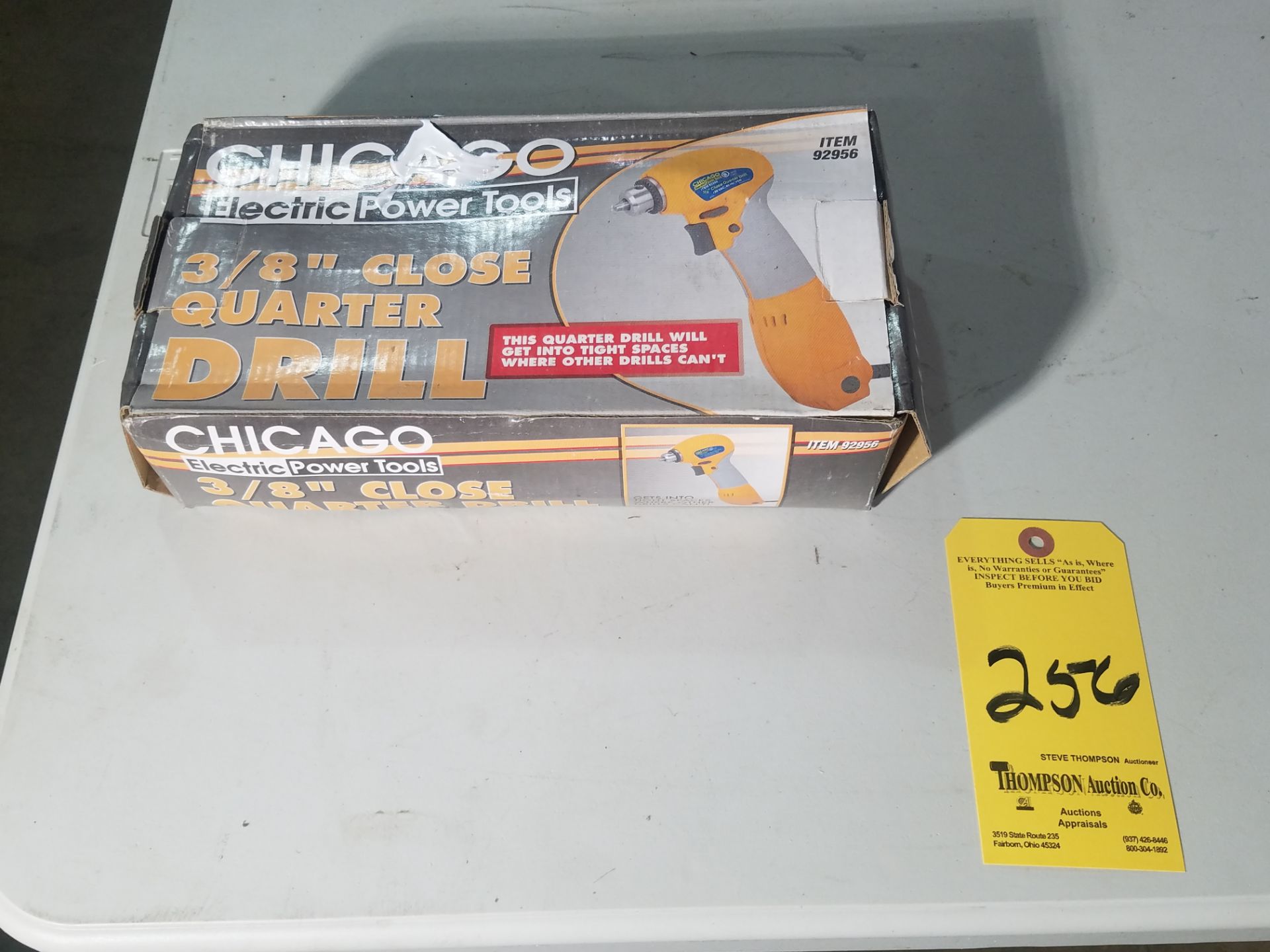 Chicago Electric 92956 3/8" Close Quarter Drill, New