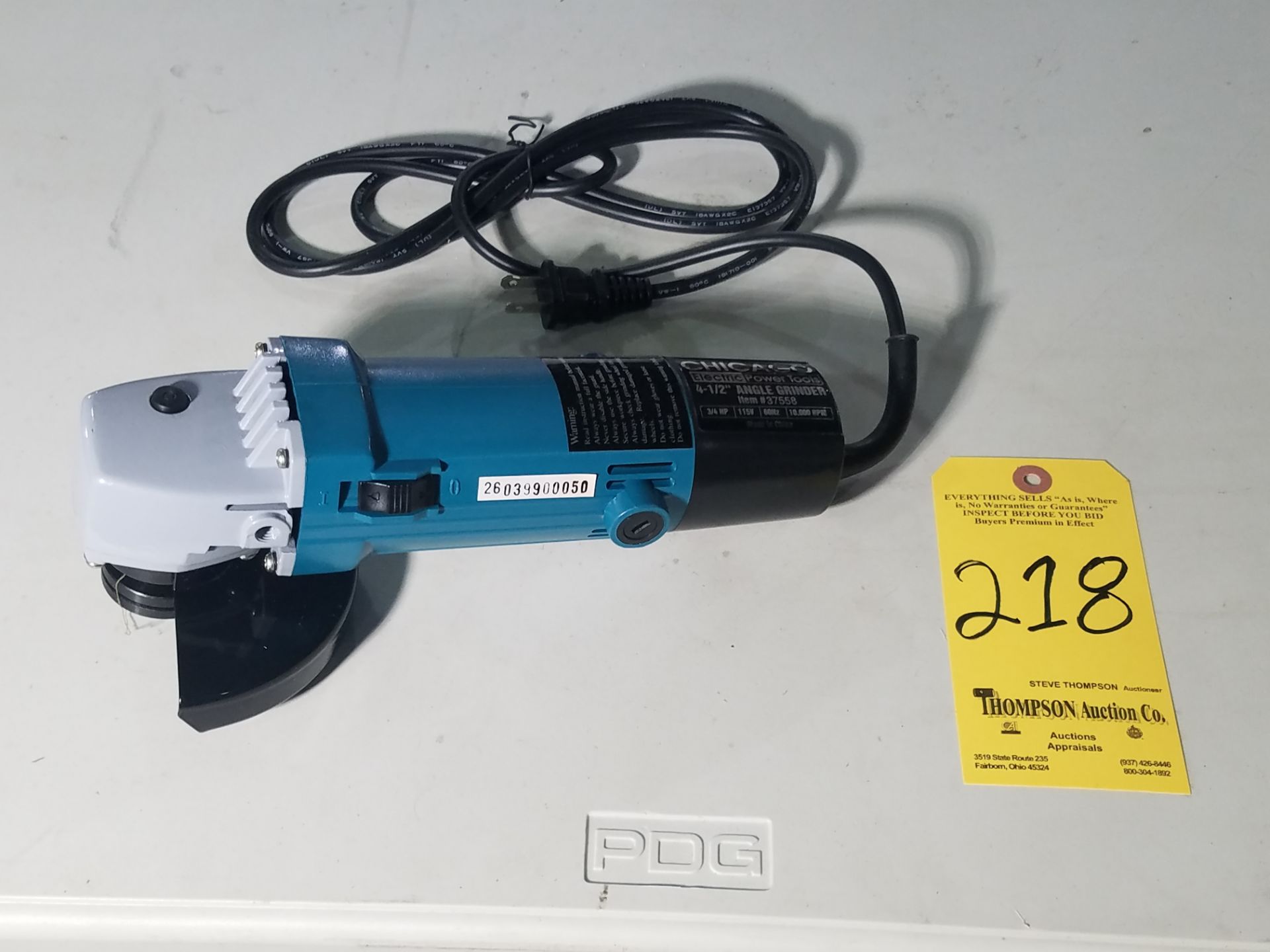 Chicago Electric 37558, 4 1/2" Angle Grinder, New