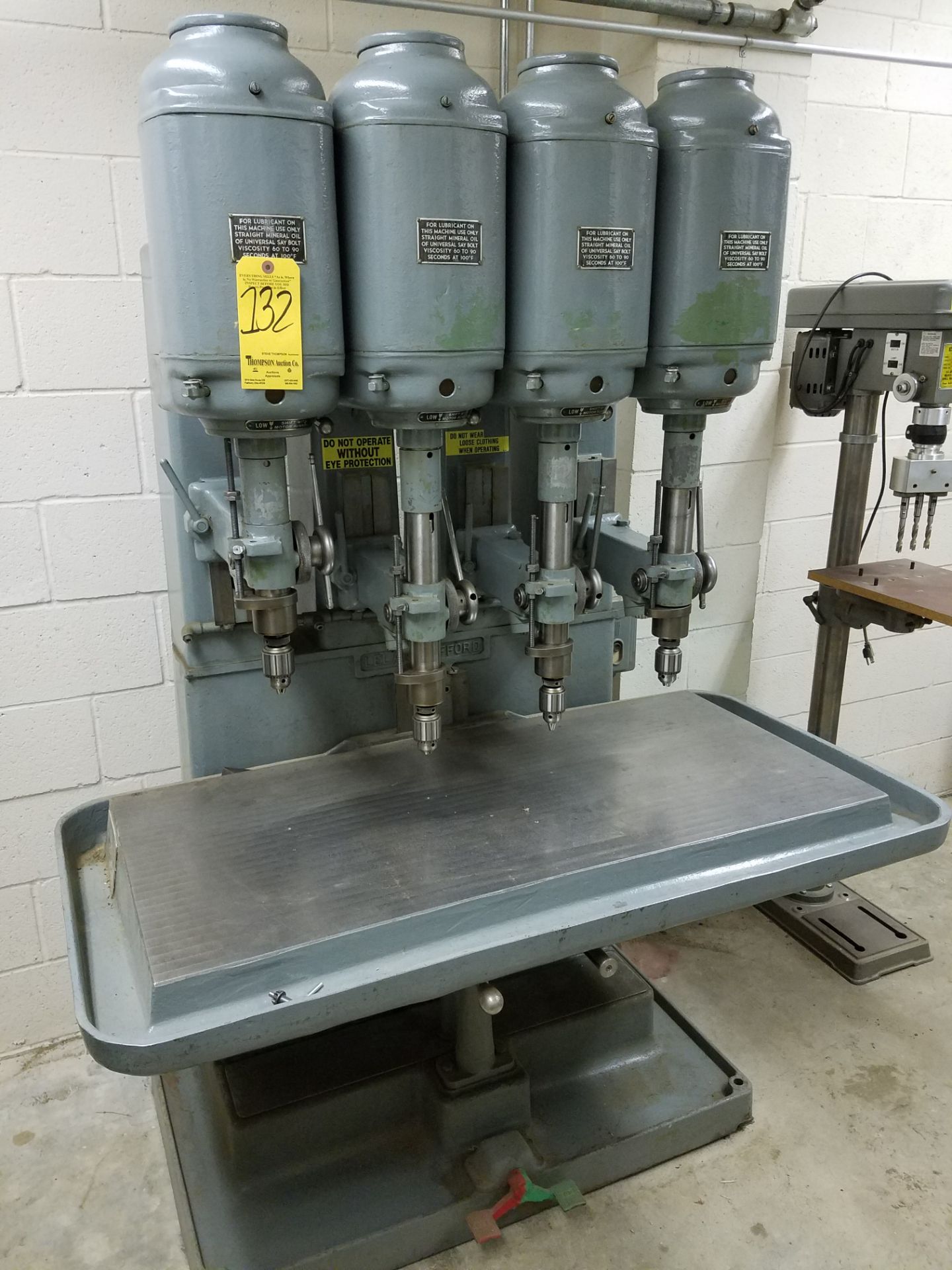 Leland Gifford 4 Spindle Geared Head Drill Press, Loading Fee $50.00