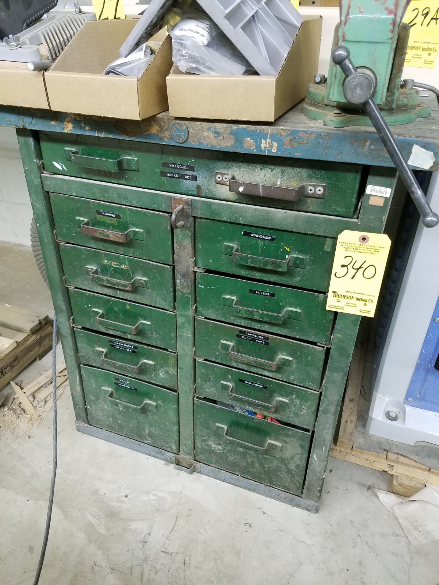 Tool Cabinet with Vise