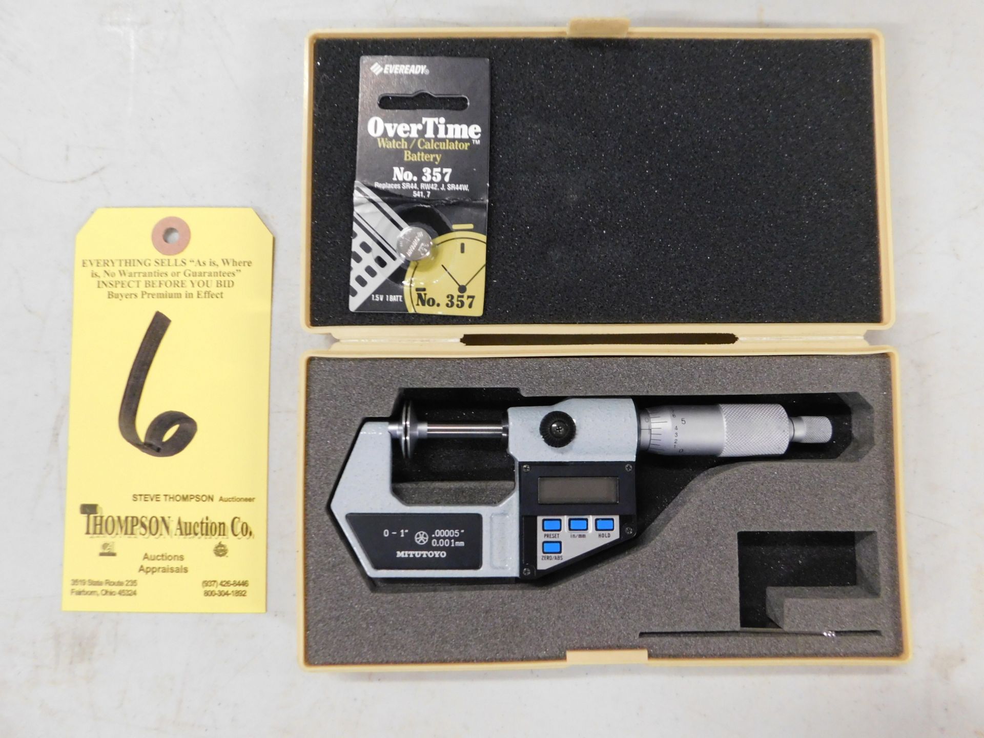 Mitutoyo Digital Micrometer, #323-711, 0 - 1 In., .0001 In. Resolution, New