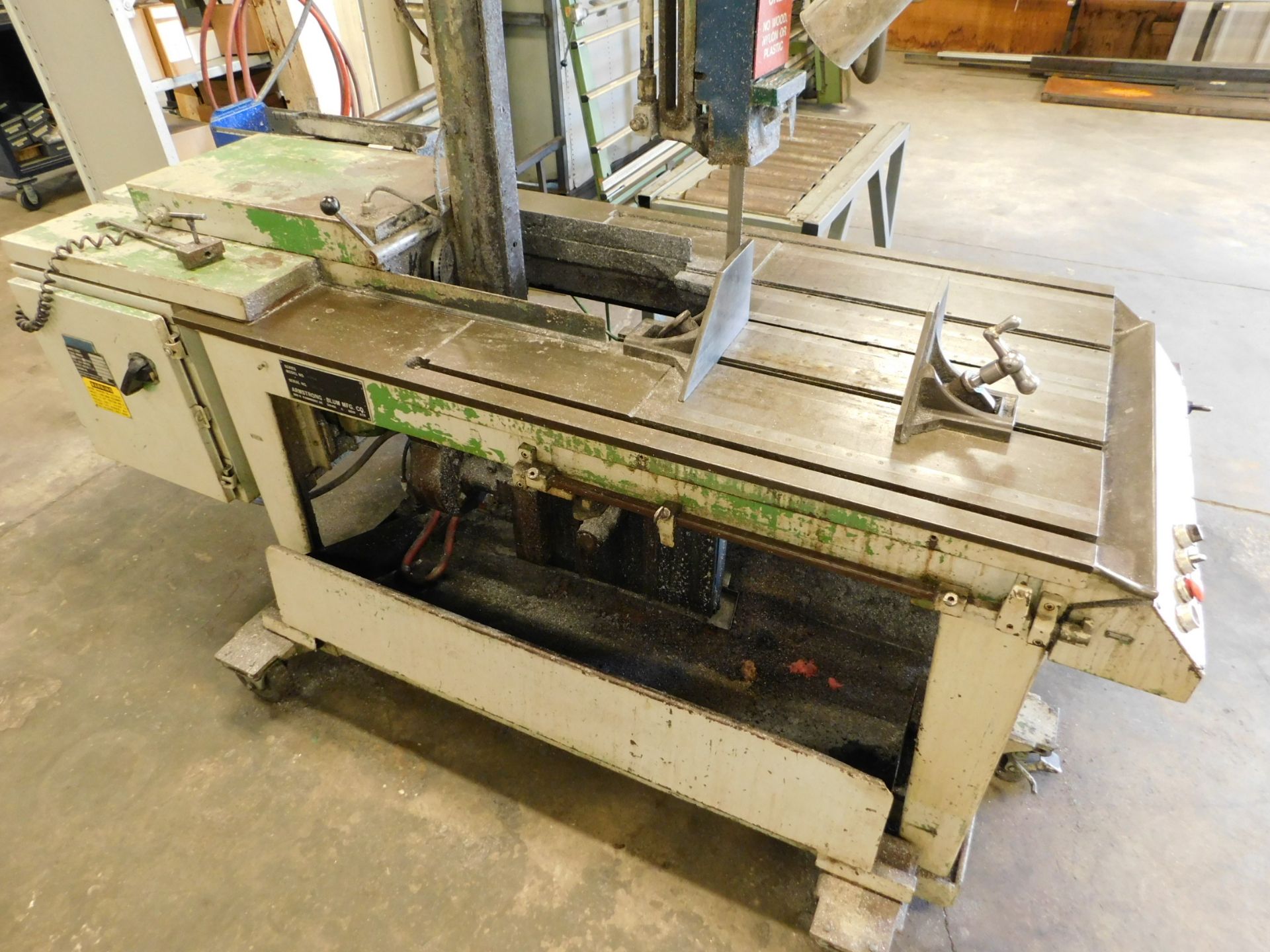 Marvel Series 8, Mark I Vertical Tilting Head Band Saw, s/n 824554-W, Mounted on Base with - Image 2 of 15
