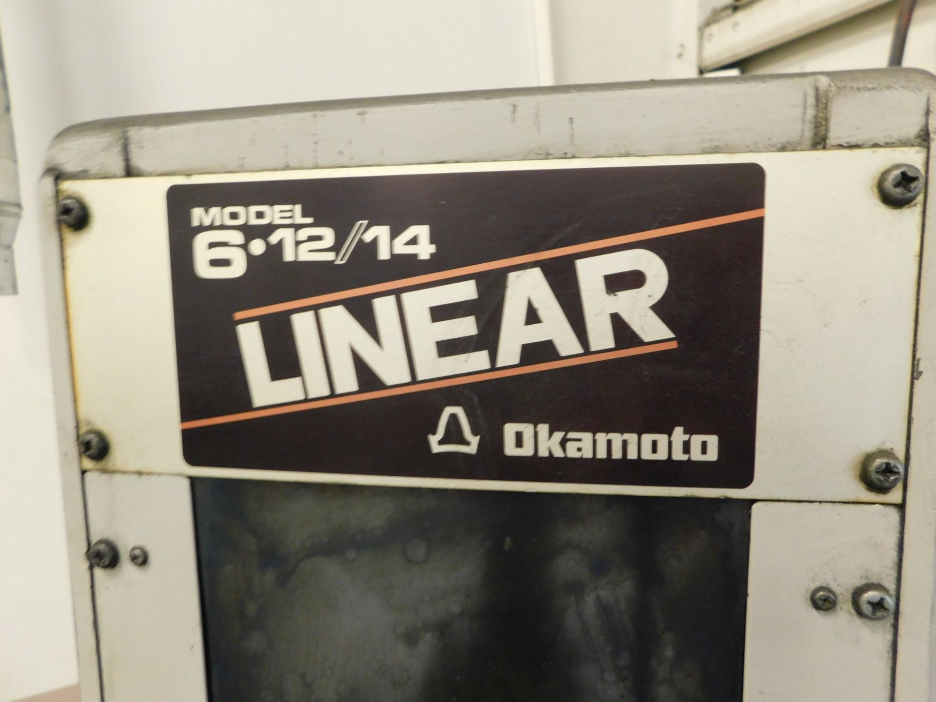 Okamoto Model 6-12/14 Linear Hand Feed Surface Grinder, s/n 3502, Walker 612 Fine Pole Magnetic - Image 8 of 14