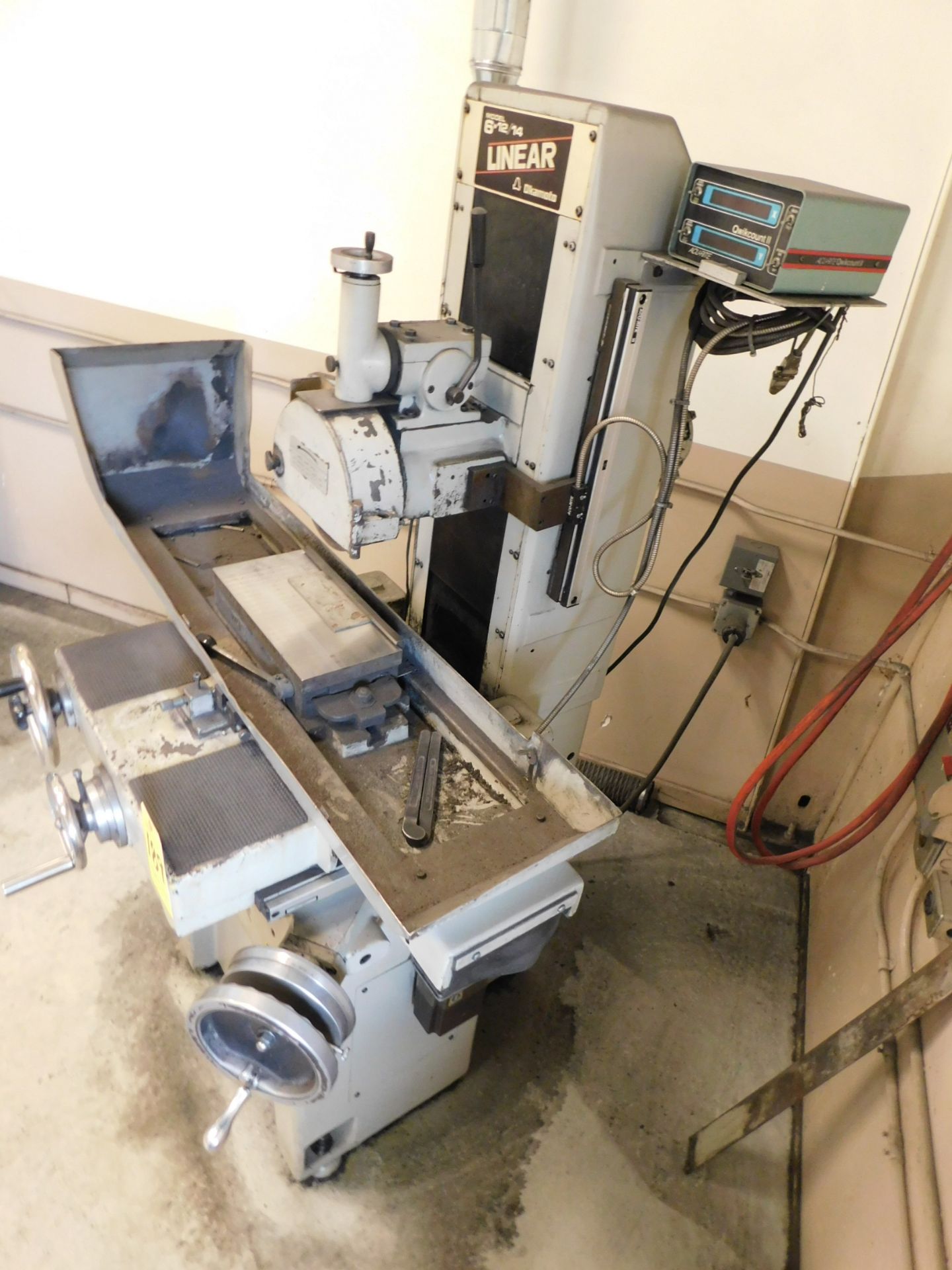 Okamoto Model 6-12/14 Linear Hand Feed Surface Grinder, s/n 3502, Walker 612 Fine Pole Magnetic - Image 3 of 14