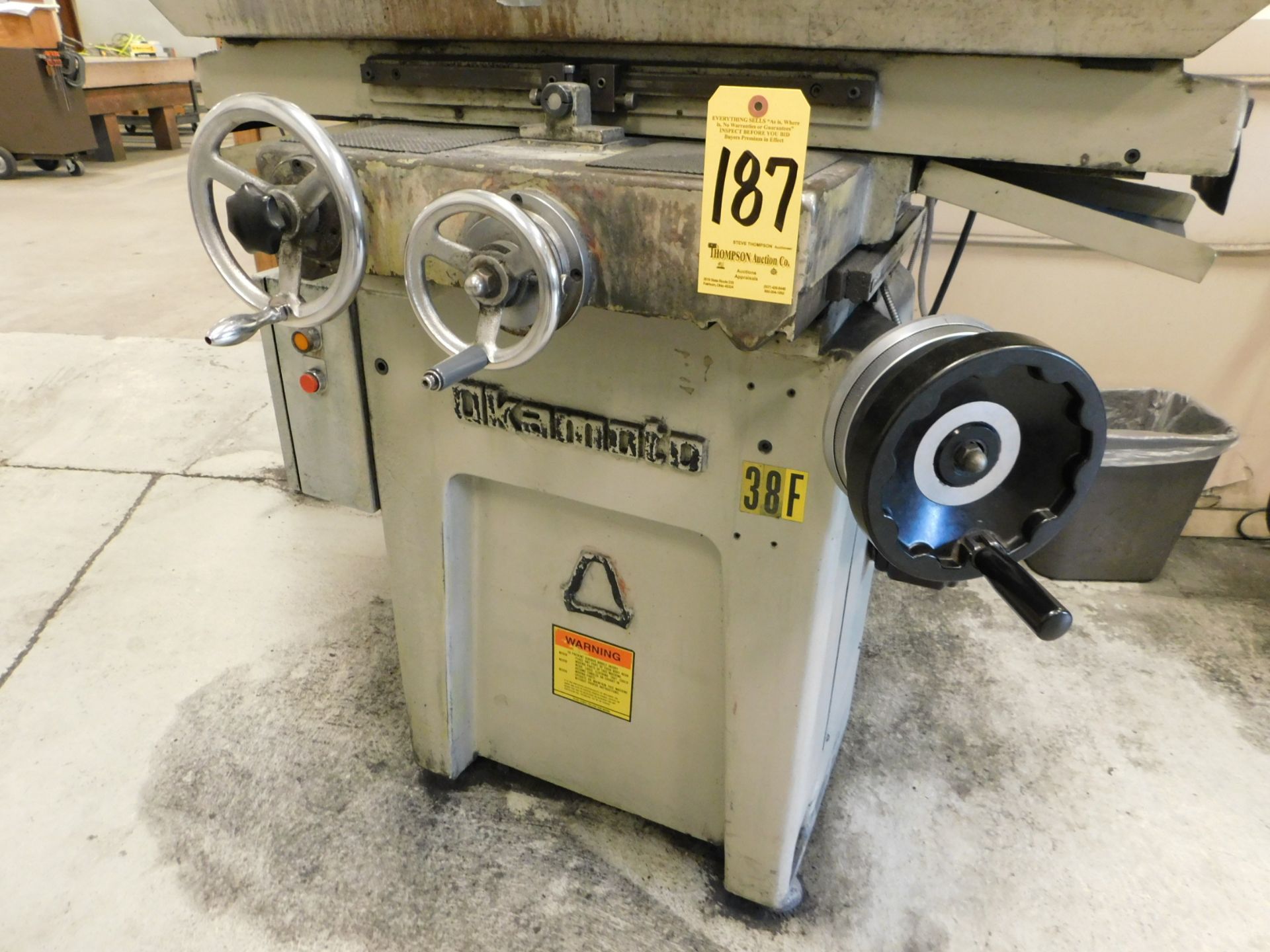 Okamoto Model 6-12/14 Linear Hand Feed Surface Grinder, s/n 21114, Walker 612 Fine Pole Magnetic - Image 8 of 10