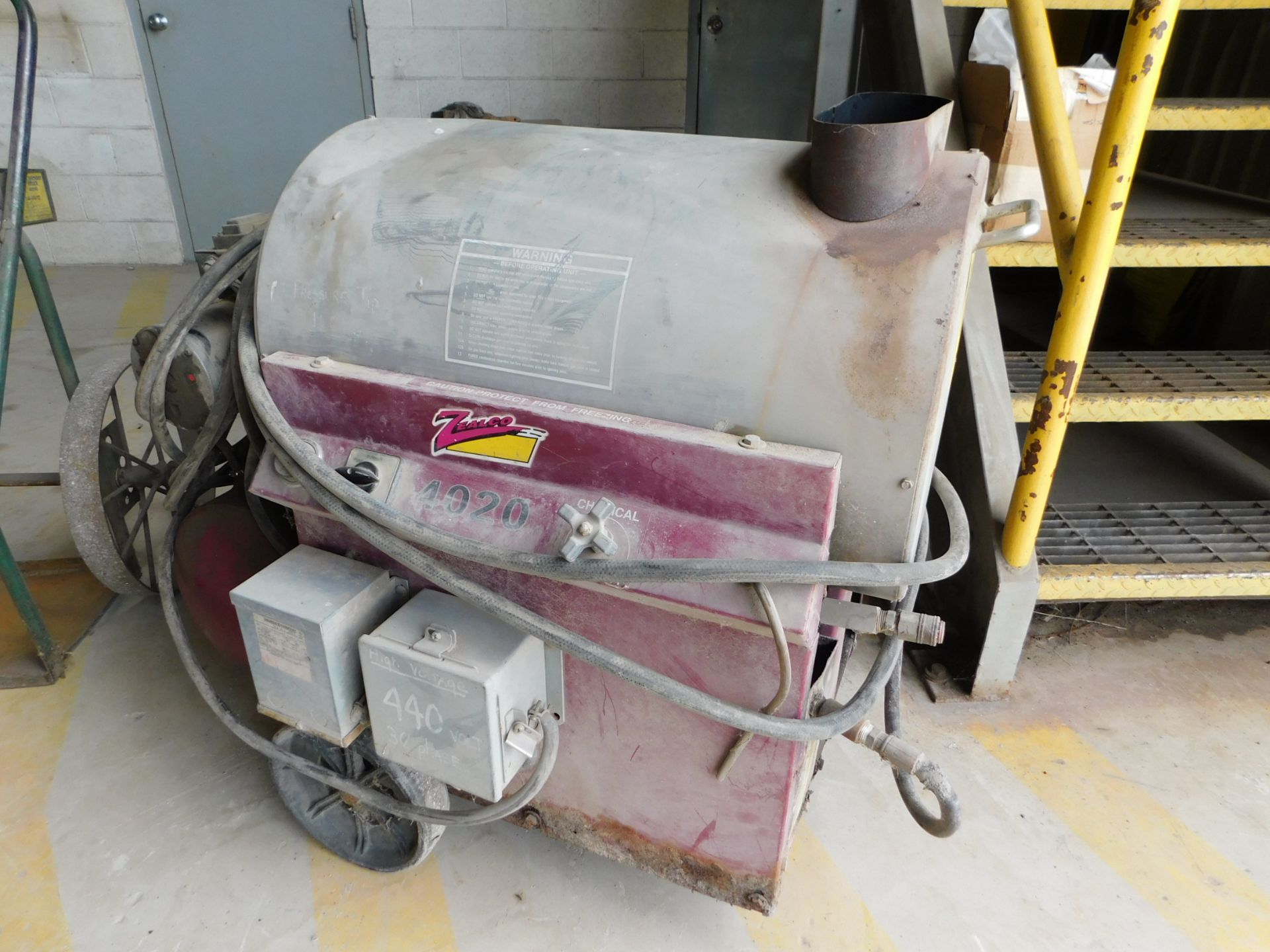 Zealco Model 4020 Hot Water Pressure Washer, Diesel Fired Burner, 440/3/60