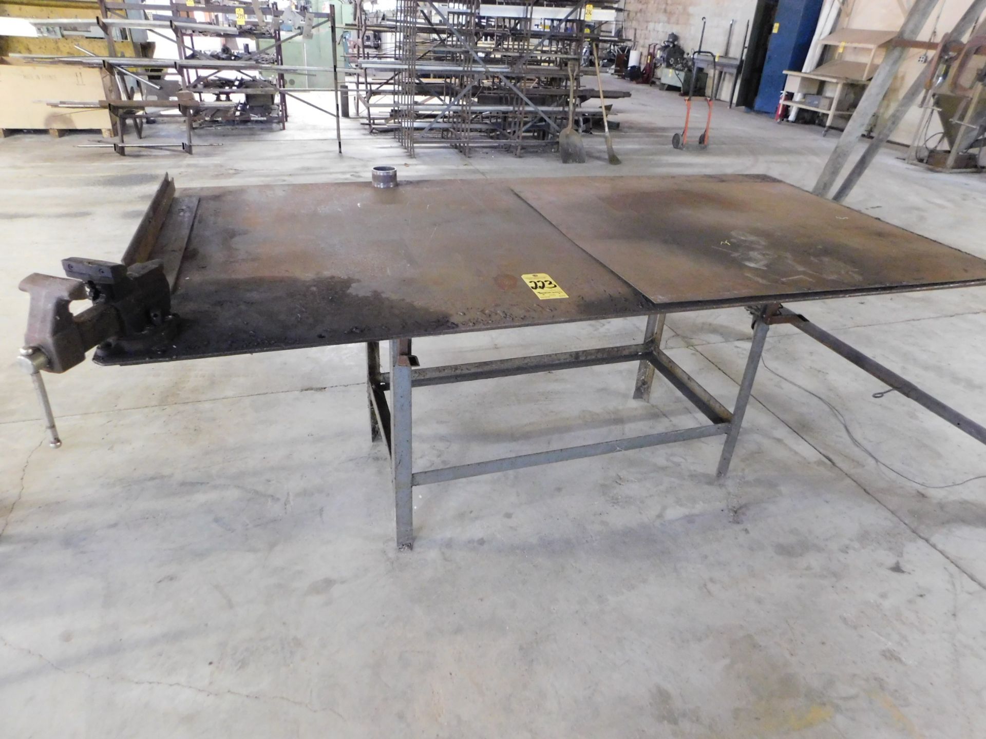 Steel Welding Table with Vise, 4 Ft. X 8 Ft.