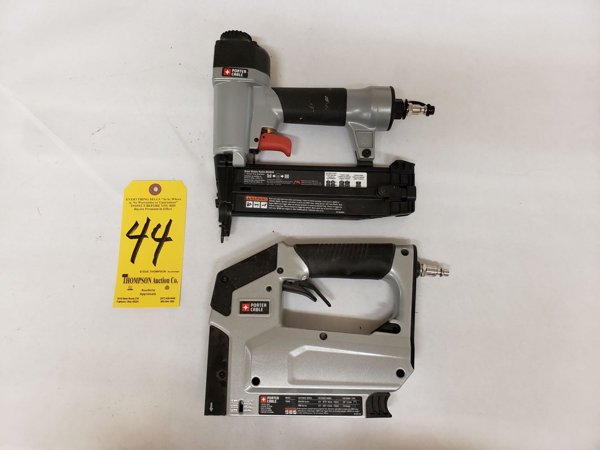 Porter Cable Model BN2005TB 5/8" - 2" 18-gage Pneumatic Nailer & Porter Cable Model T5056 1/4" -9/