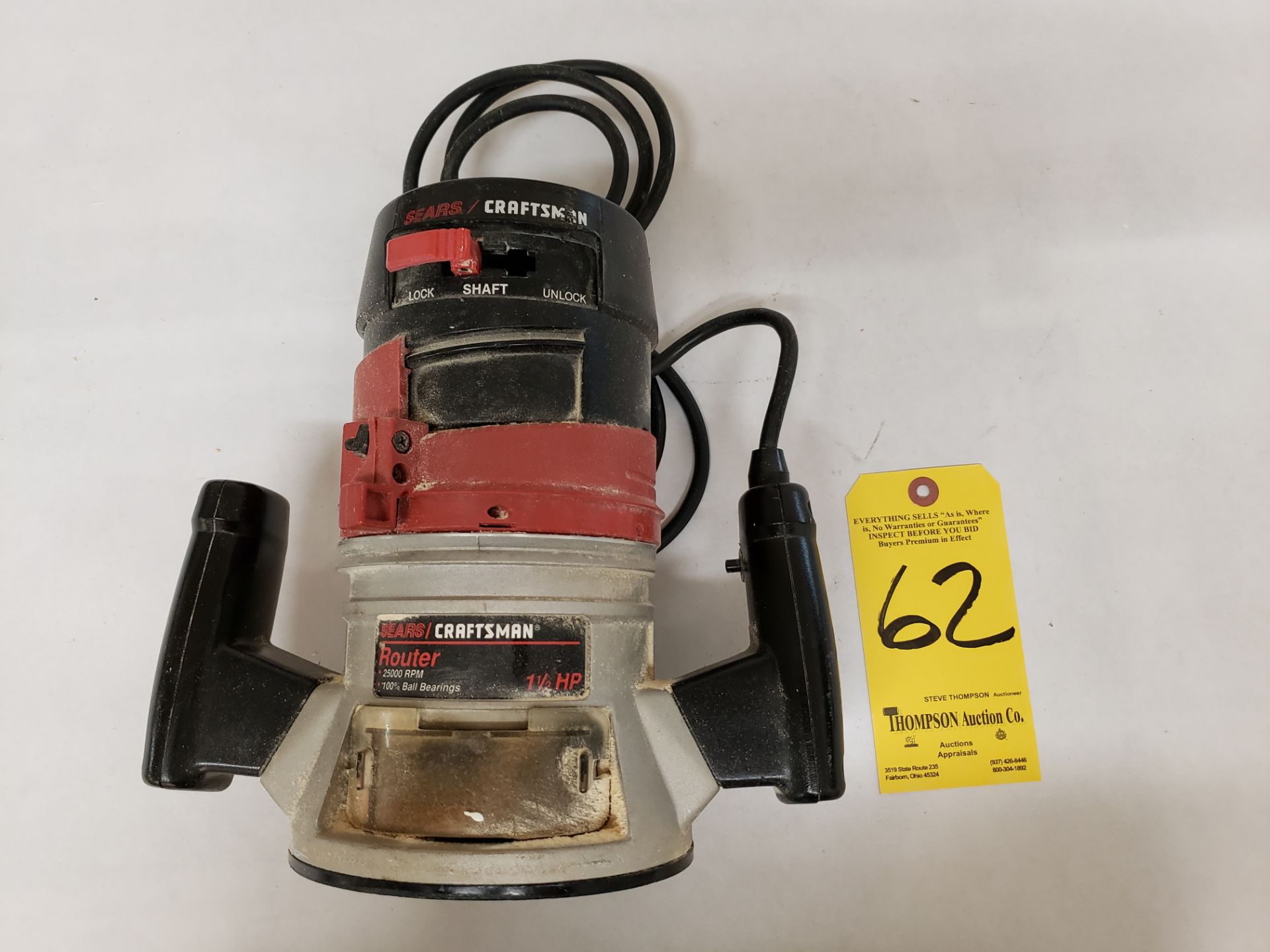 Craftsman Model 315.174710 Router, 1 1/2 HP