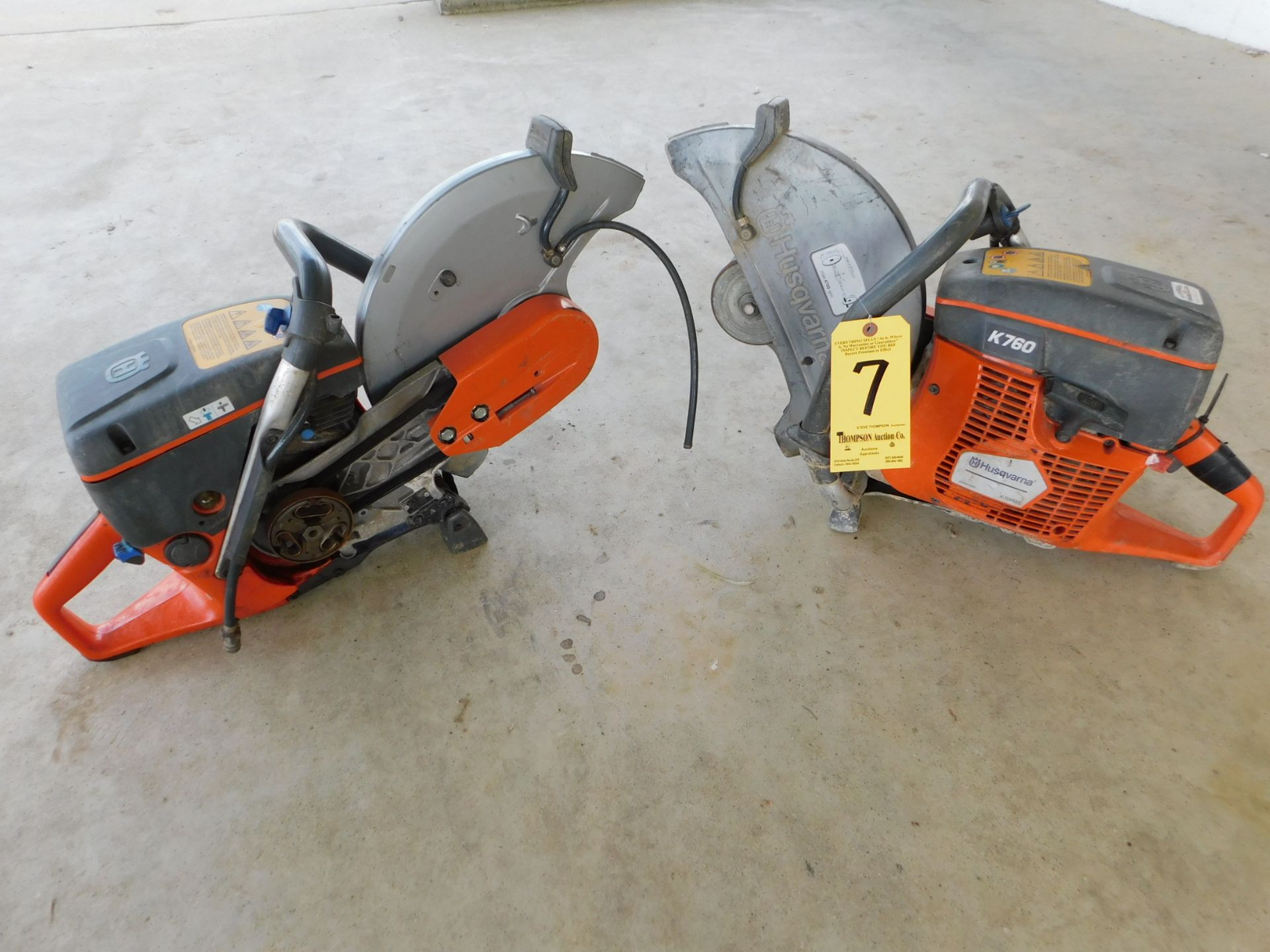 (2) Husqvarna Model K760 Gas-Powered Cut-Off Saws-NEED REPAIR