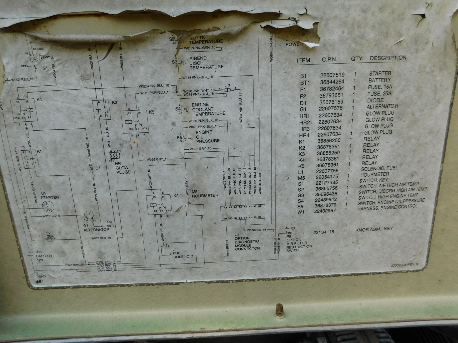 Ingersoll Rand Model 185 WJD Diesel-Powered Portable Air Compressor, SN 355349UDP43, New in 2005, NO - Image 11 of 15