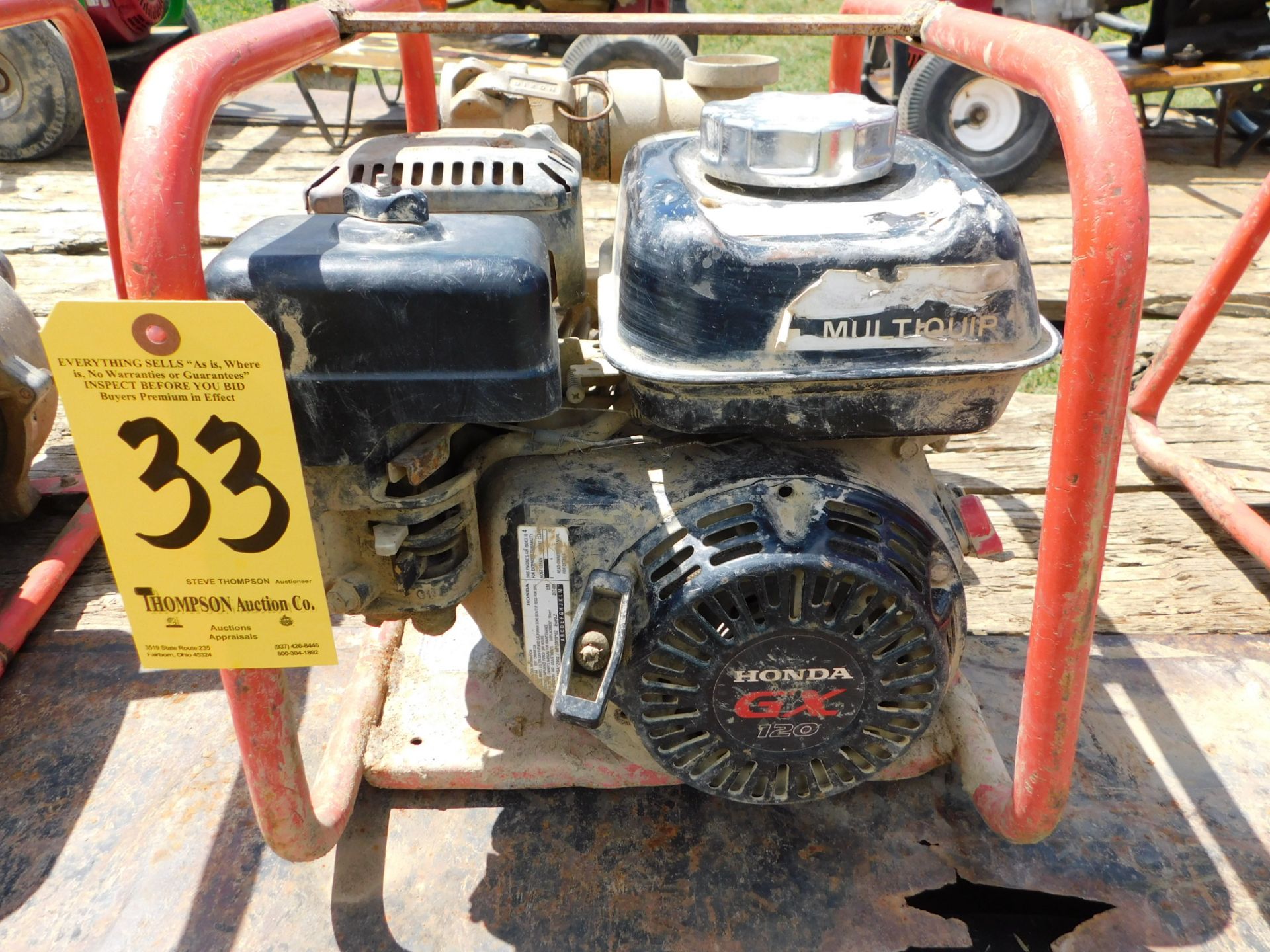 Multiquip Model QP-2H Gas-Powered Trash Pump, SN 2H-4072 with Honda GX 120 Engine