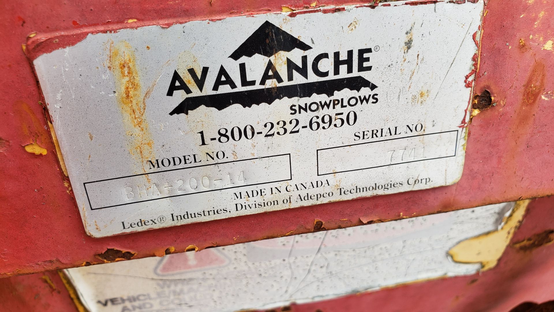 Avalanche 14' Snow Box for Loader/Backhoe Model BHA-200-14 - Image 2 of 2