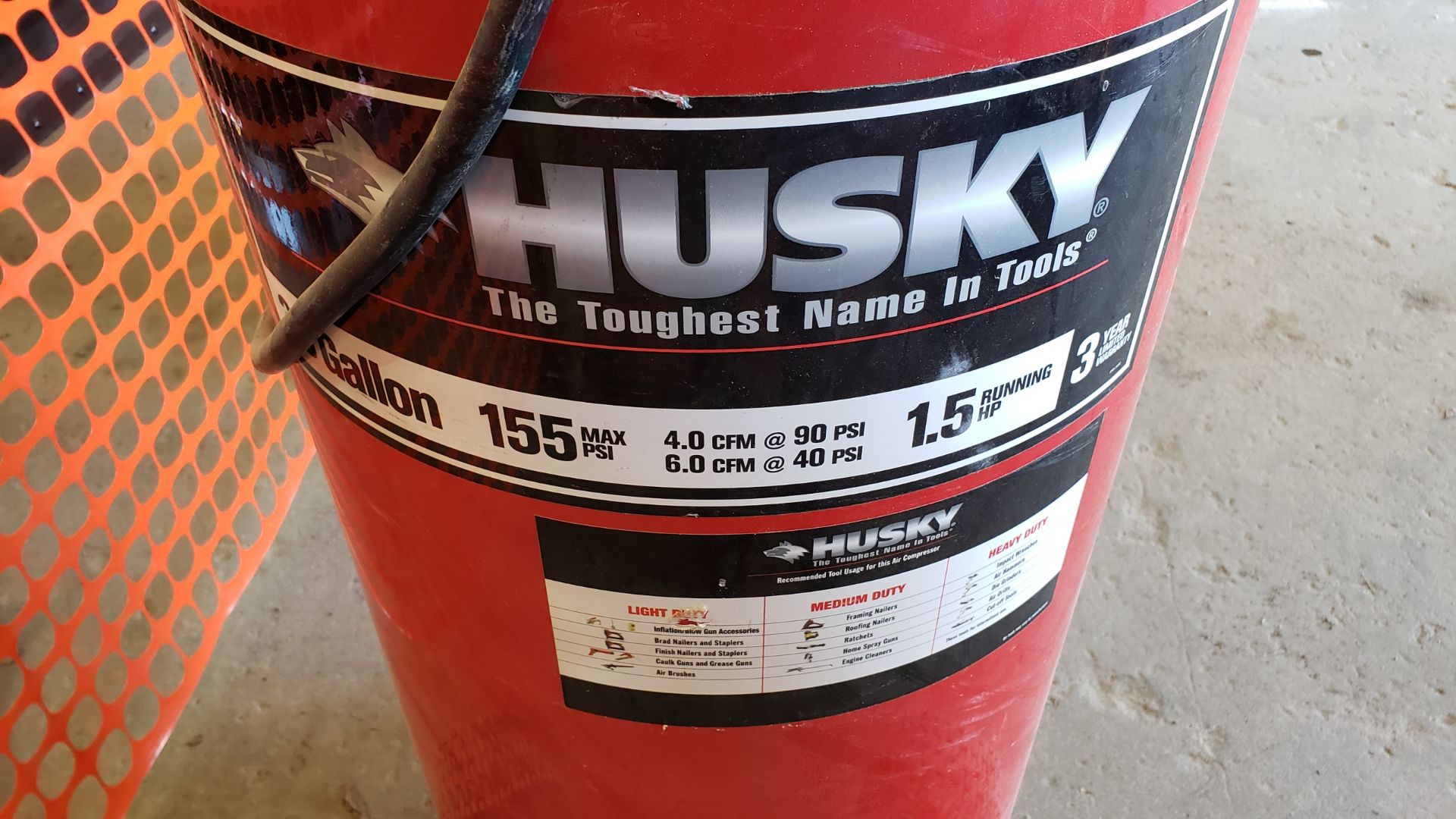 Husky Quiet Series Model Q30 Air 3HP, 155 Max PSI, 30 Gallon, 120v - Image 2 of 2