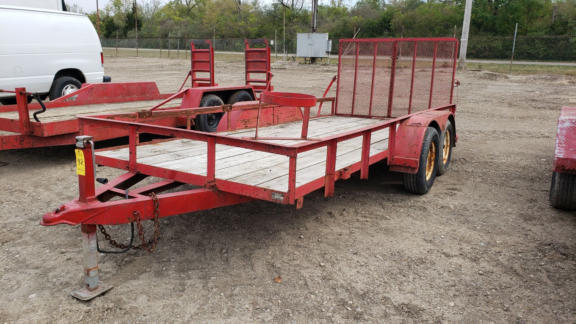 16' International Tandem Axle Equipment Trailer Model U-16E, 76" Wide, 48" Ramps, VIN