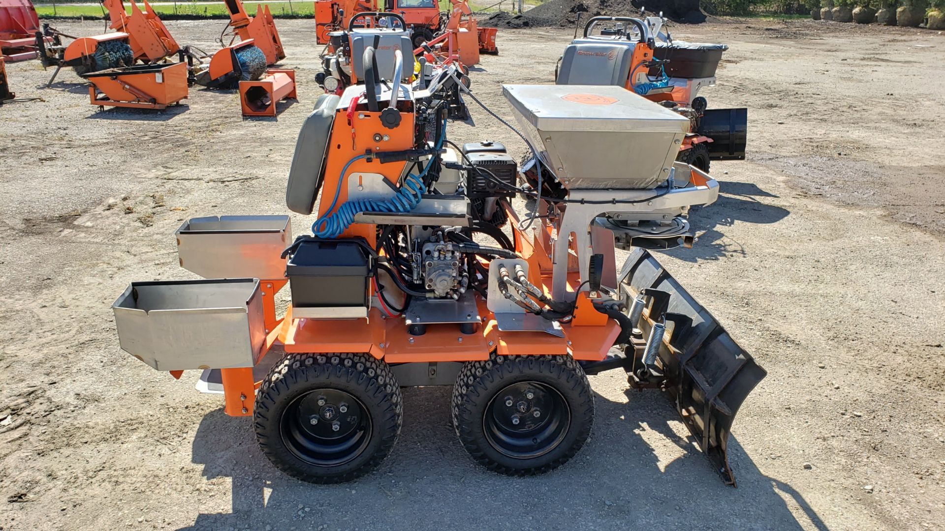 2016 Snowrater Zx4 Skid Steer Snowplow, 48” Hydraulic Blade, 20 Gallon Deicing Spray System, Salt